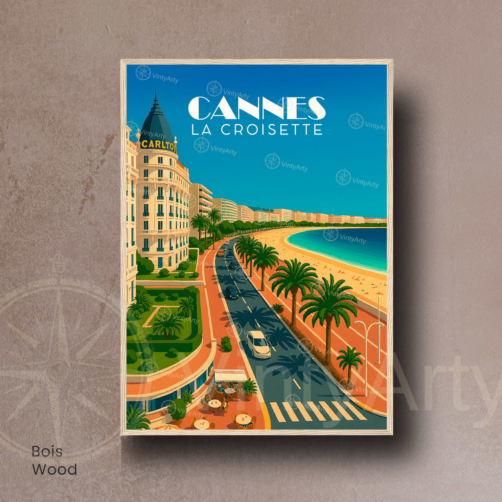 Affiche Cannes | Poster La Croisette | Affiche France