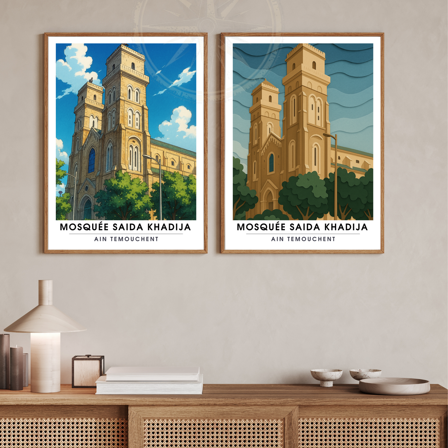 Affiche Mosquée saida khadija | Poster Ain Témouchent | Affiche Algérie