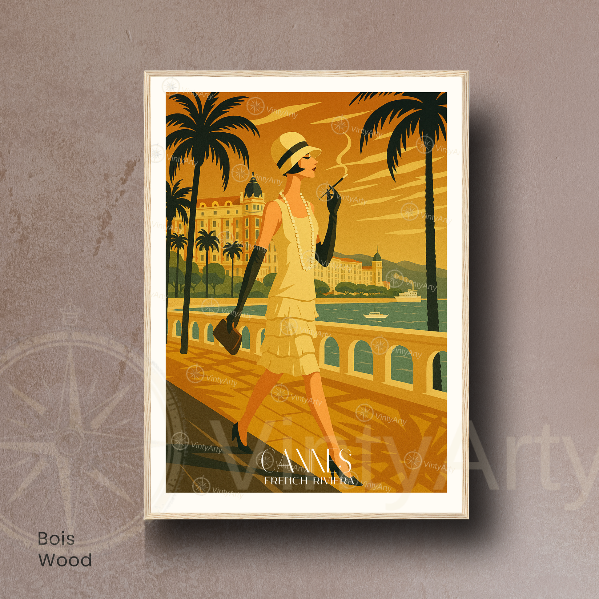 Affiche Cannes | Impression murale French Riviera | Affiche France