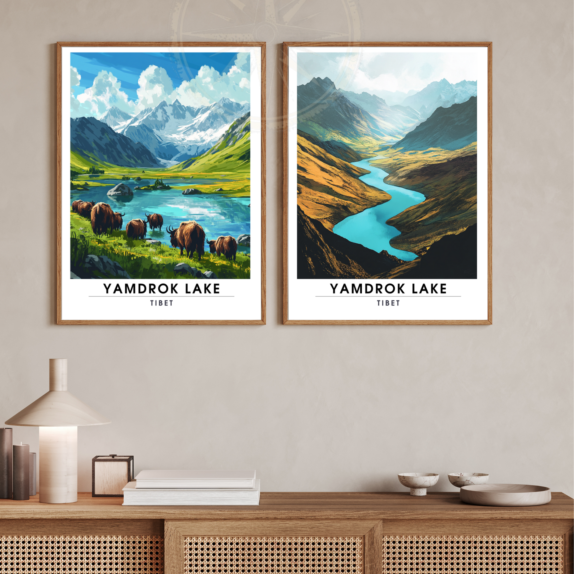 Affiche Lac Yamdrok  | Impression Tibet | Affiche Lac