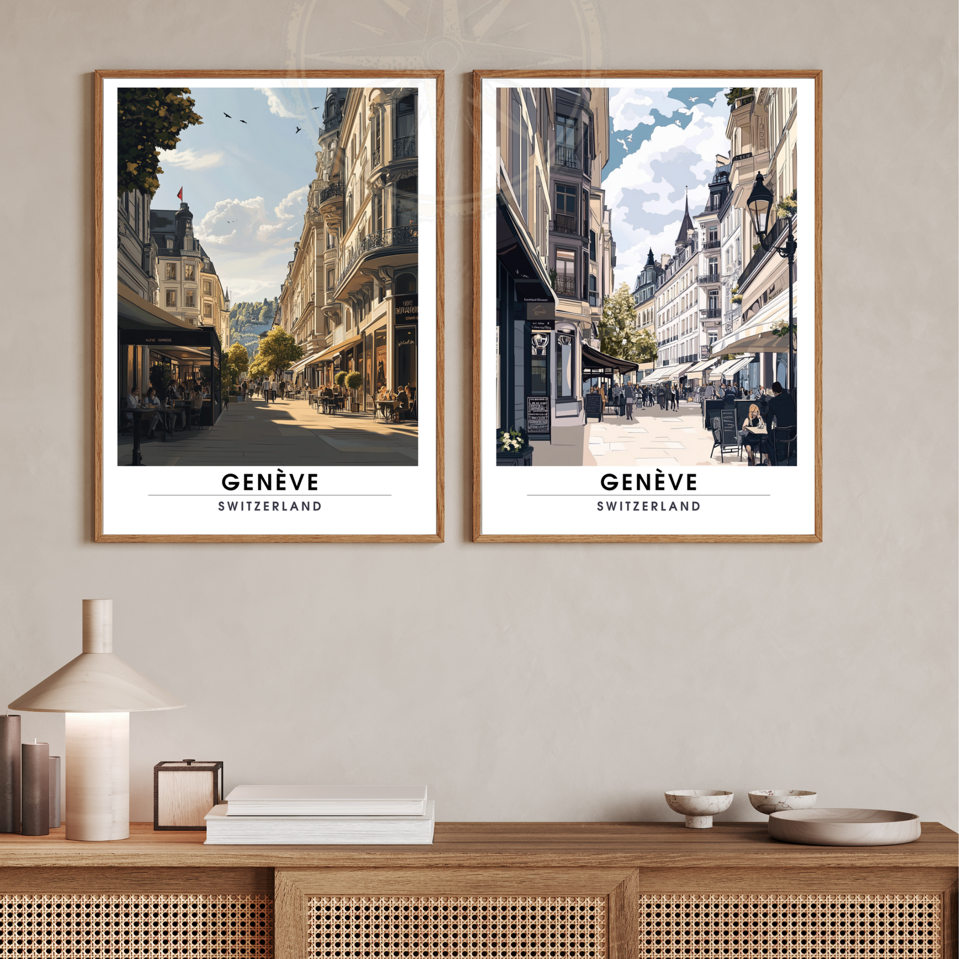 Affiche Genève | Poster de voyage Suisse | Affiche Suisse