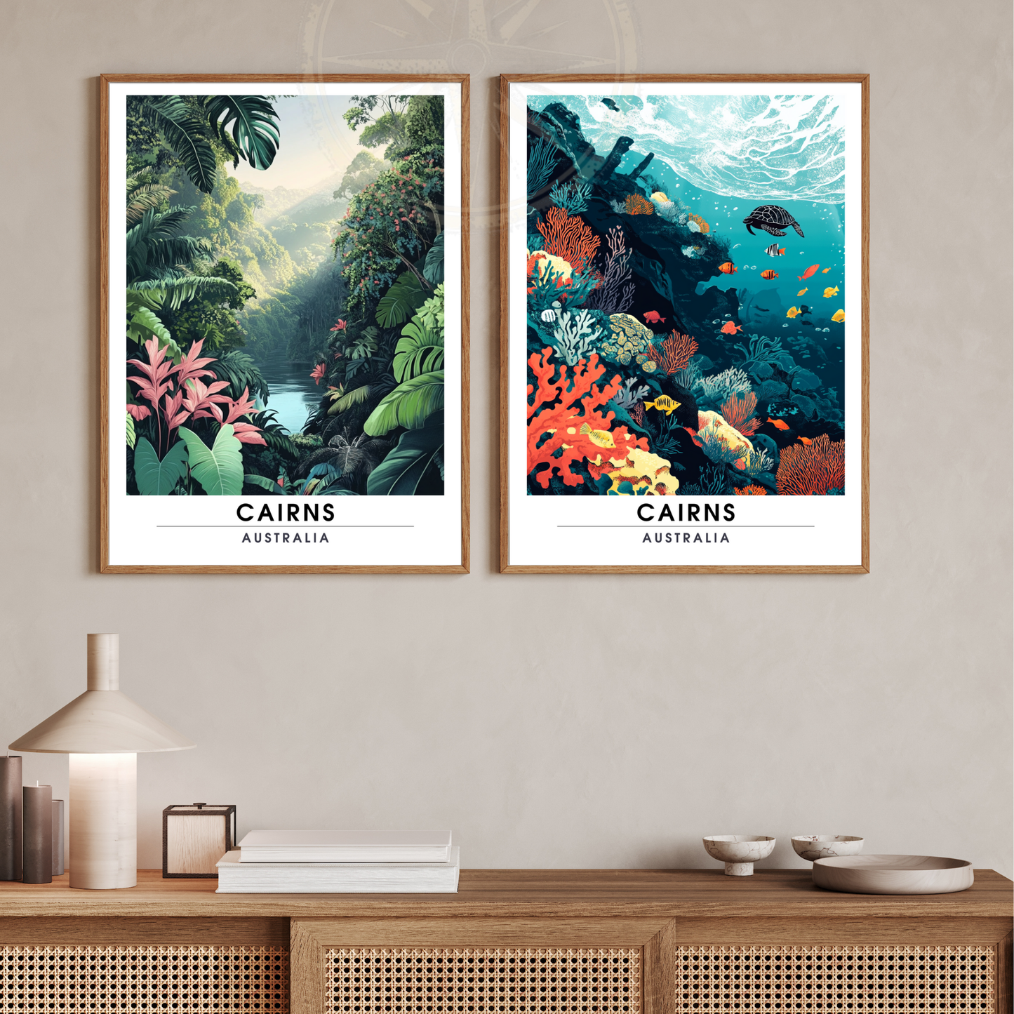 Affiche Cairns | Impression de voyage Australie | Affiche Australie