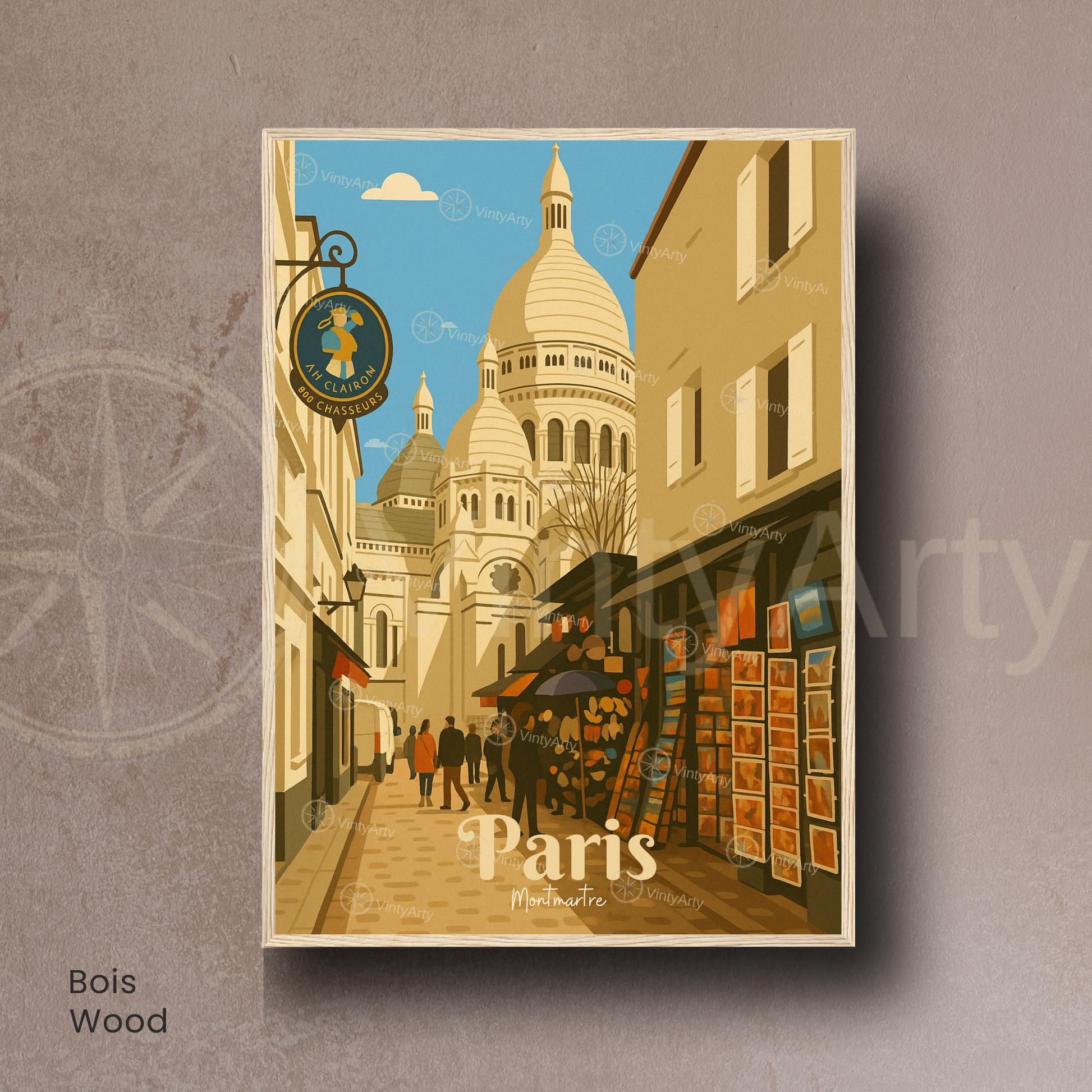 Affiche Paris | Poster décoration Montmartre - Sacré Cœur | Affiche France