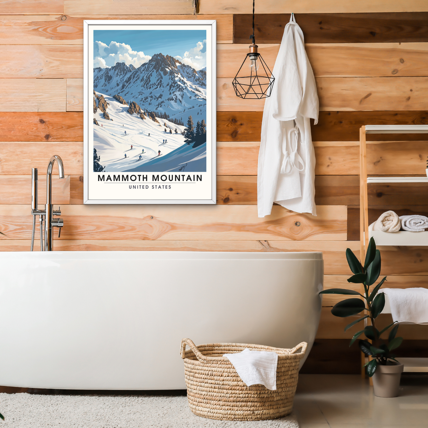 Affiche Mammoth Mountain, USA | Impression Mammoth Mountain | Affiche Ski | Sierra Nevada