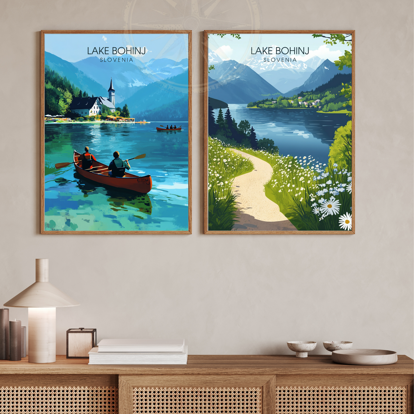 Affiche Lac Bohinj | impression Slovénie | Affiche Lac