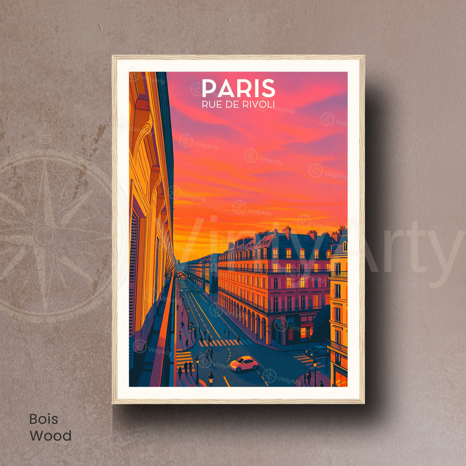 Affiche Paris | Impression Rue de Rivoli | Affiche France