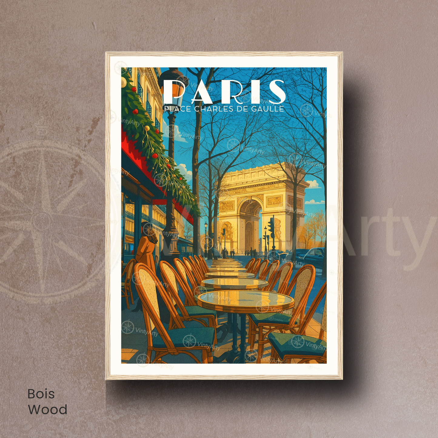 Affiche Paris | Impression Place de Charles de Gaulle | Affiche France