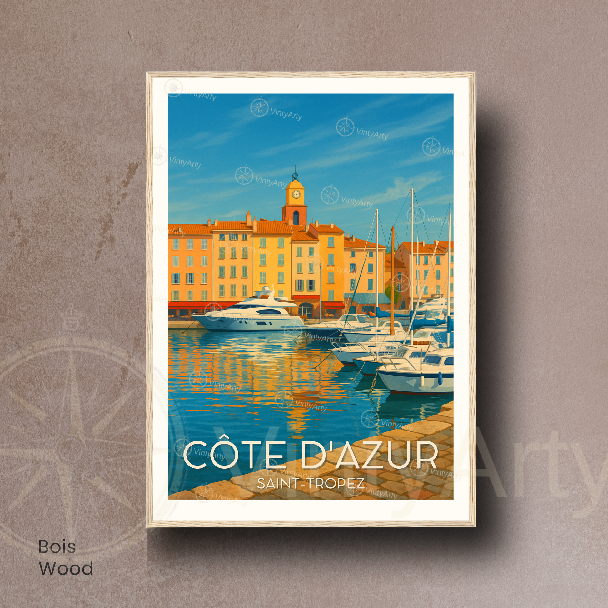 Affiche Côte d’Azur | Impression de voyage Côte d’Azur | Affiche France