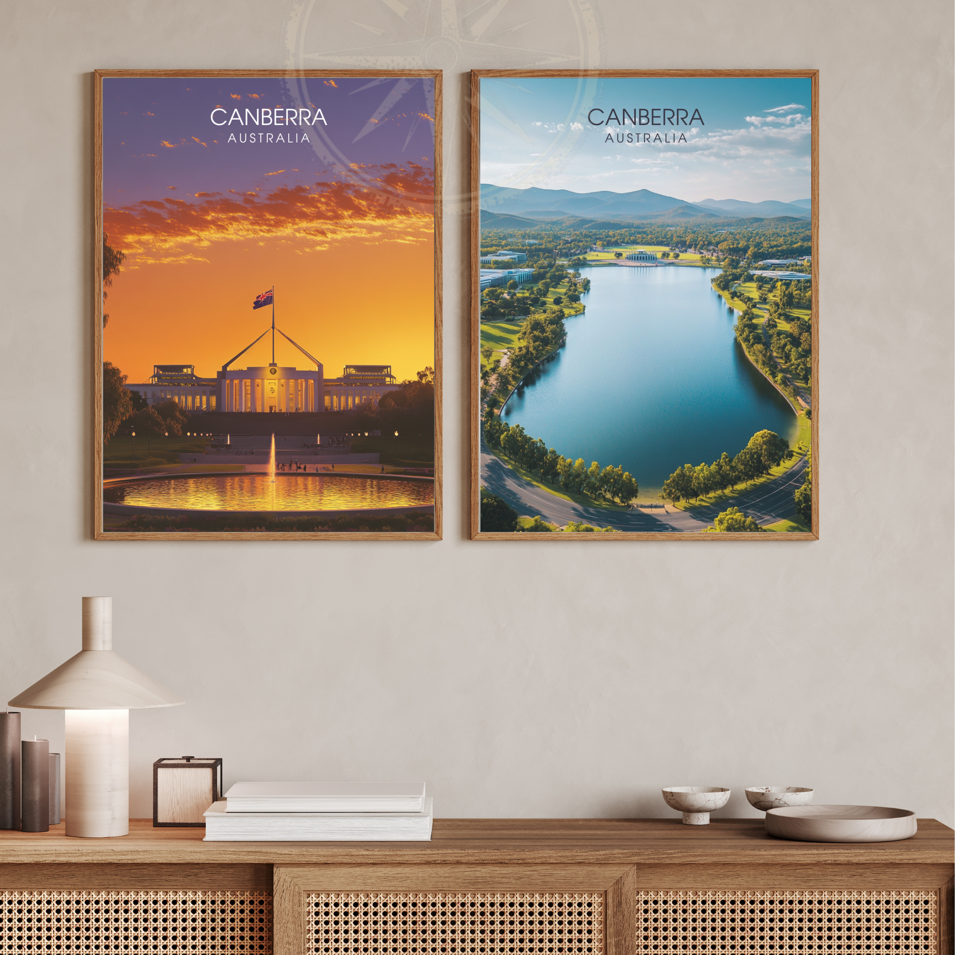 Affiche Canberra | Impression de voyage Australie | Affiche Australie