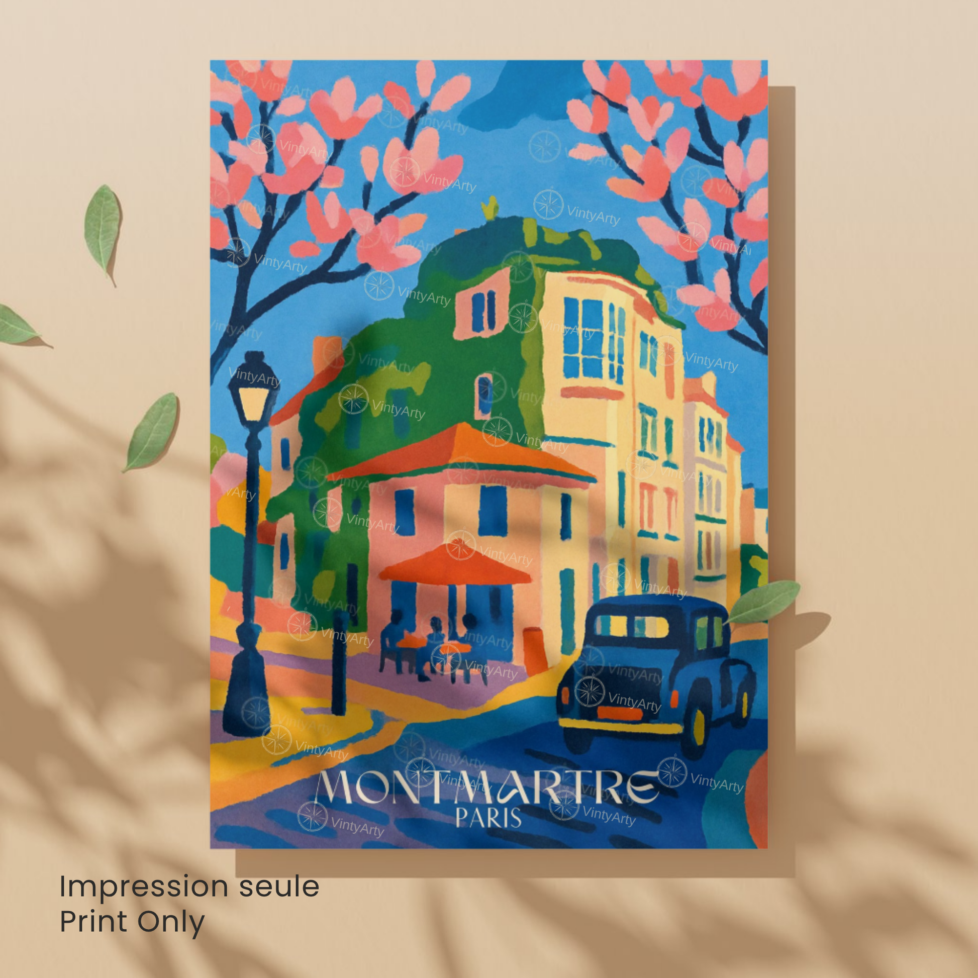 Affiche Paris | Impression de voyage Montmartre - Sacré Cœur | Affiche France