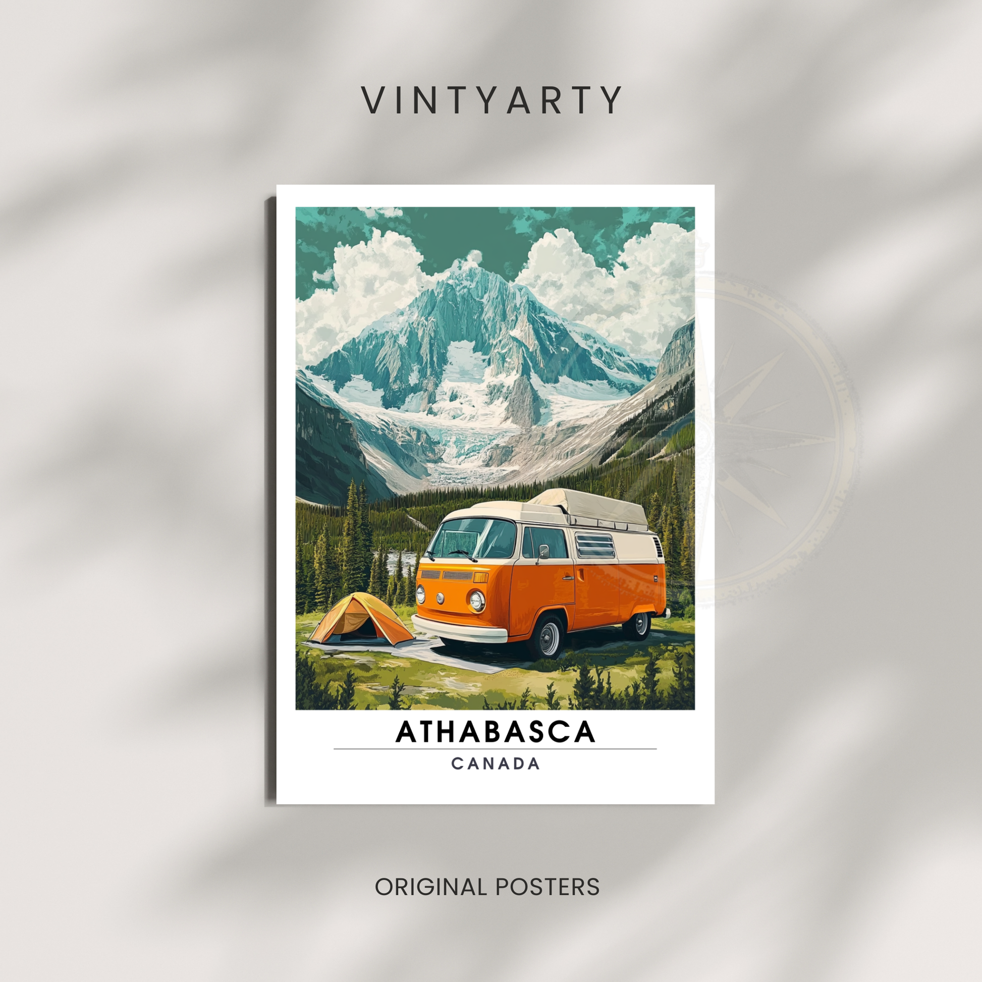 Affiche Glacier du athabasca | Poster de voyage Canada | Affiche Canada