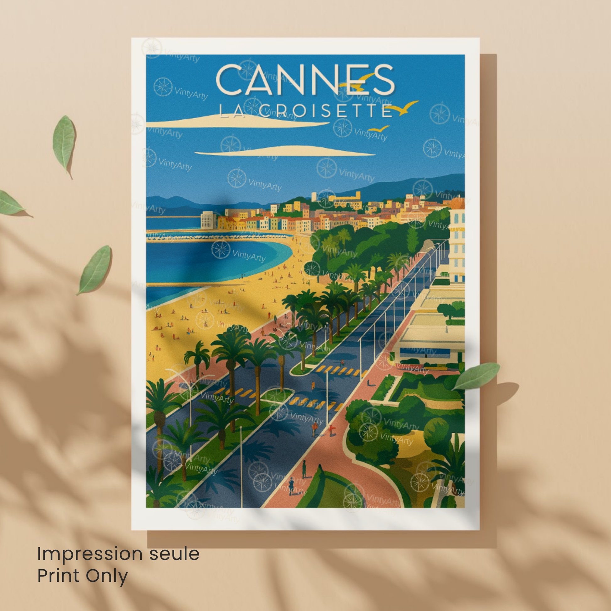 Affiche Cannes | Impression La Croisette | Affiche France