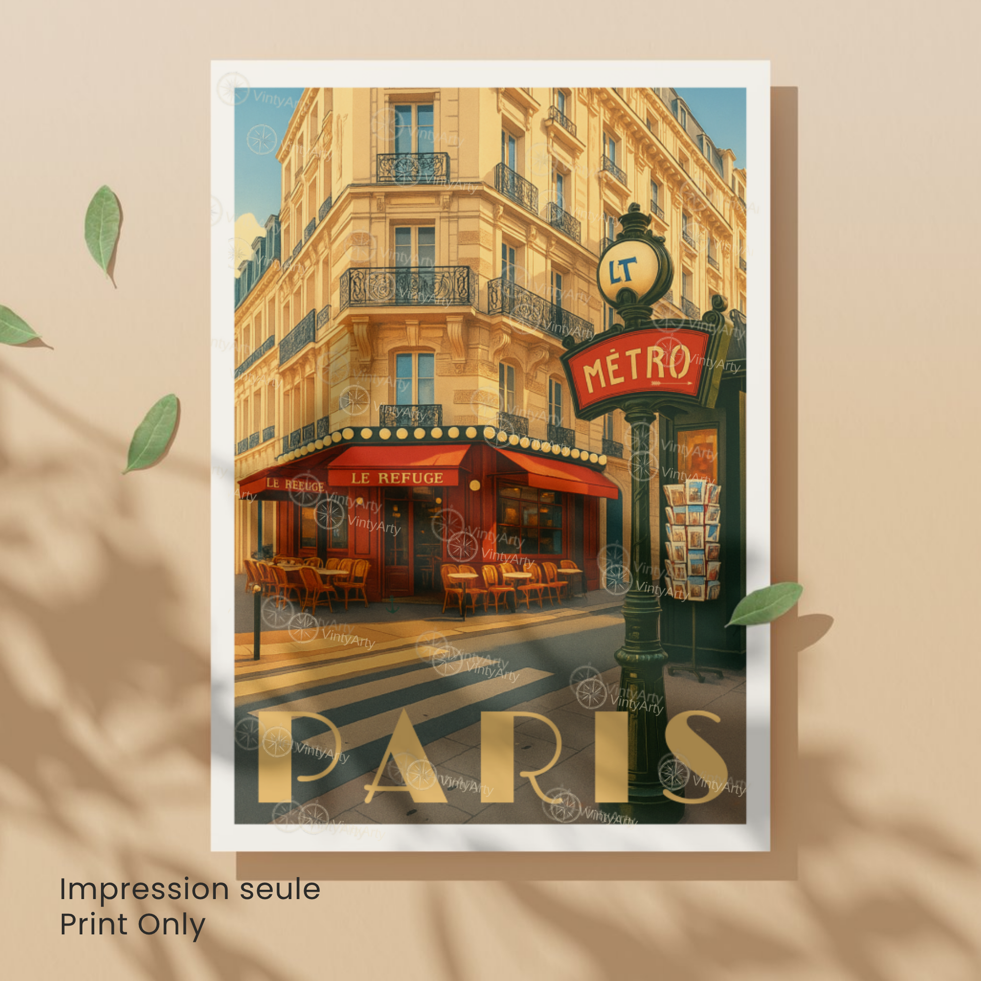 Affiche Paris | Impression artistique Métro | Affiche France