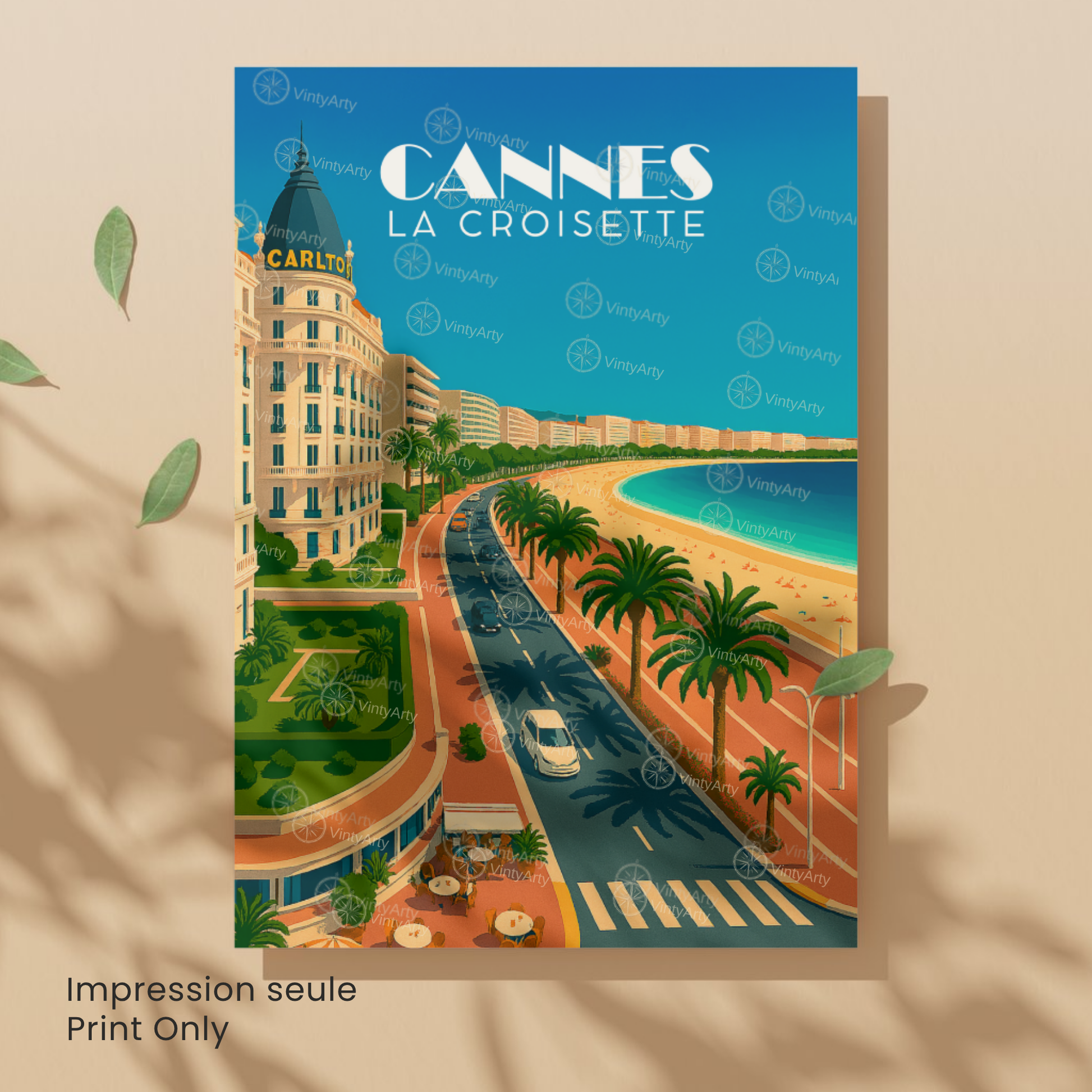 Affiche Cannes | Poster La Croisette | Affiche France