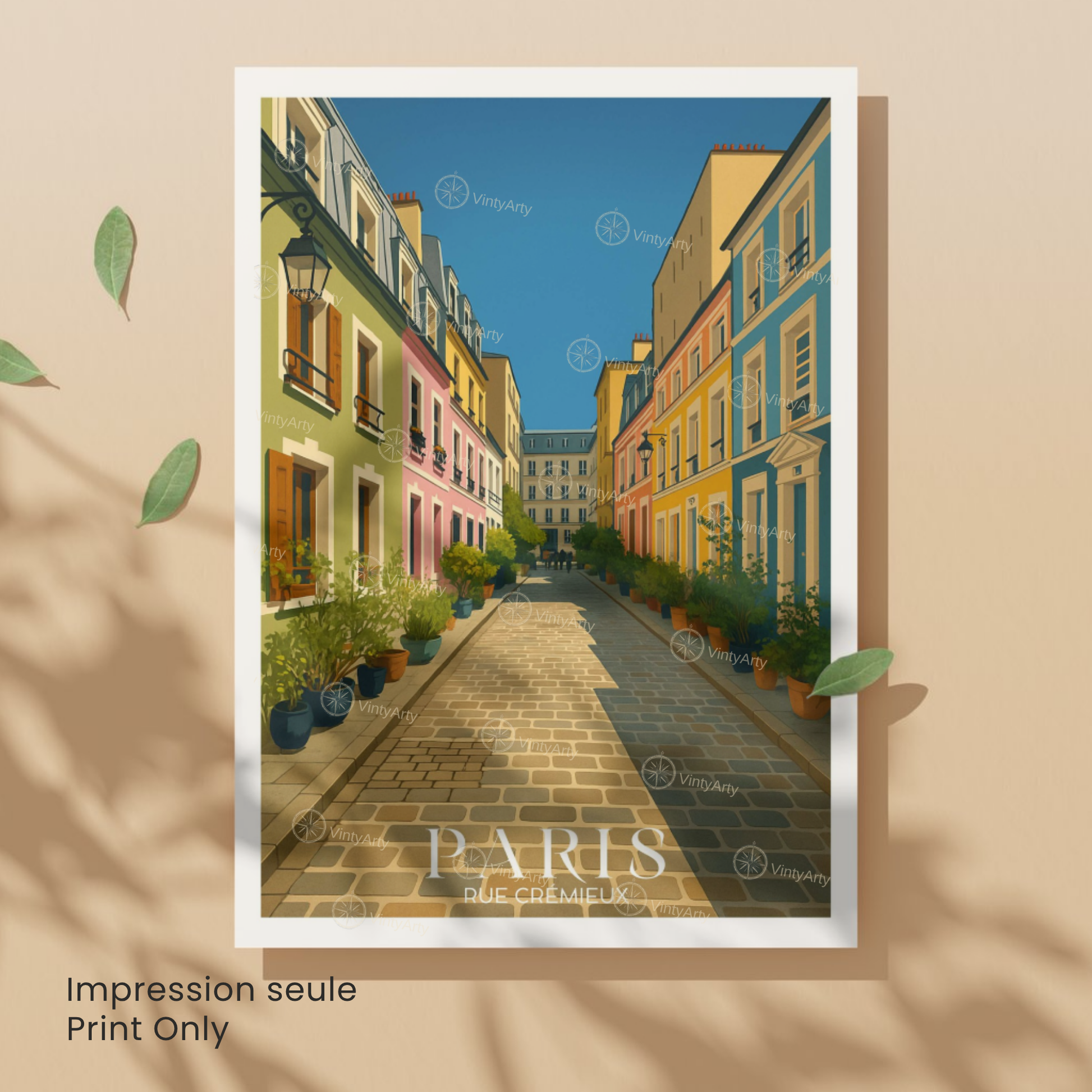 Affiche Paris | Impression Rue Crémieux | Affiche France