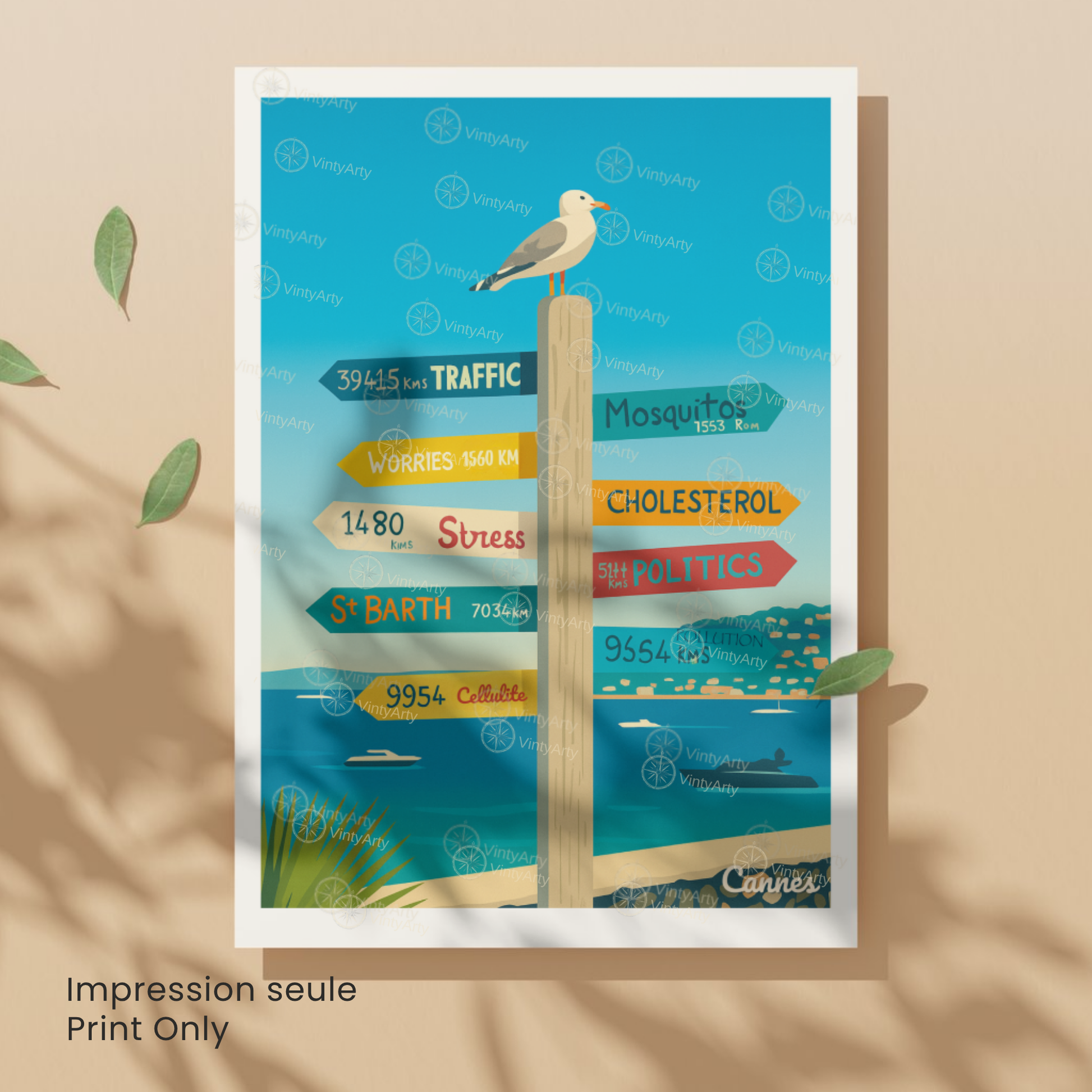 Affiche Cannes | Impression déco Côte d’Azur | Affiche France