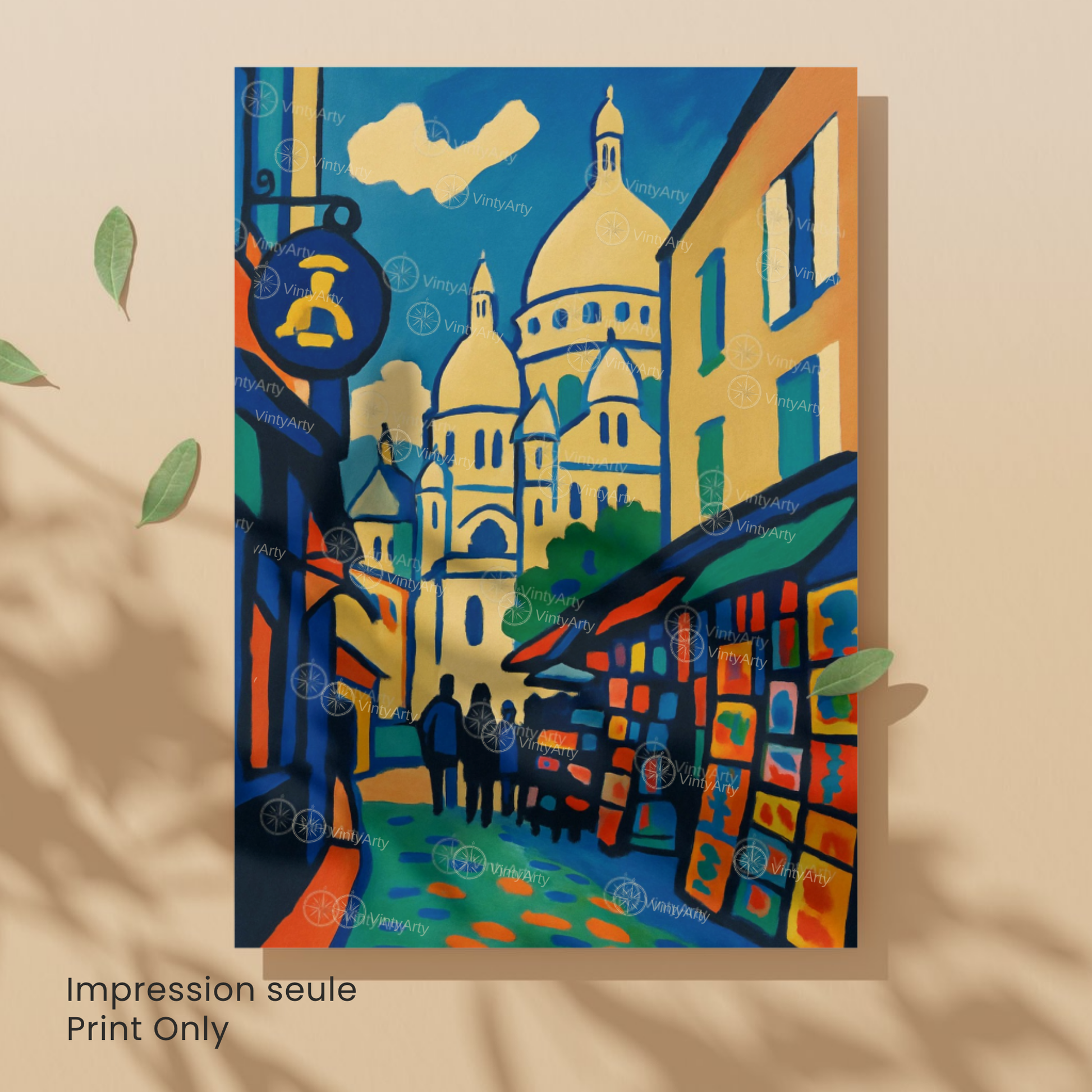 Affiche Paris | Impression Art Montmartre - Sacré Cœur | Affiche France