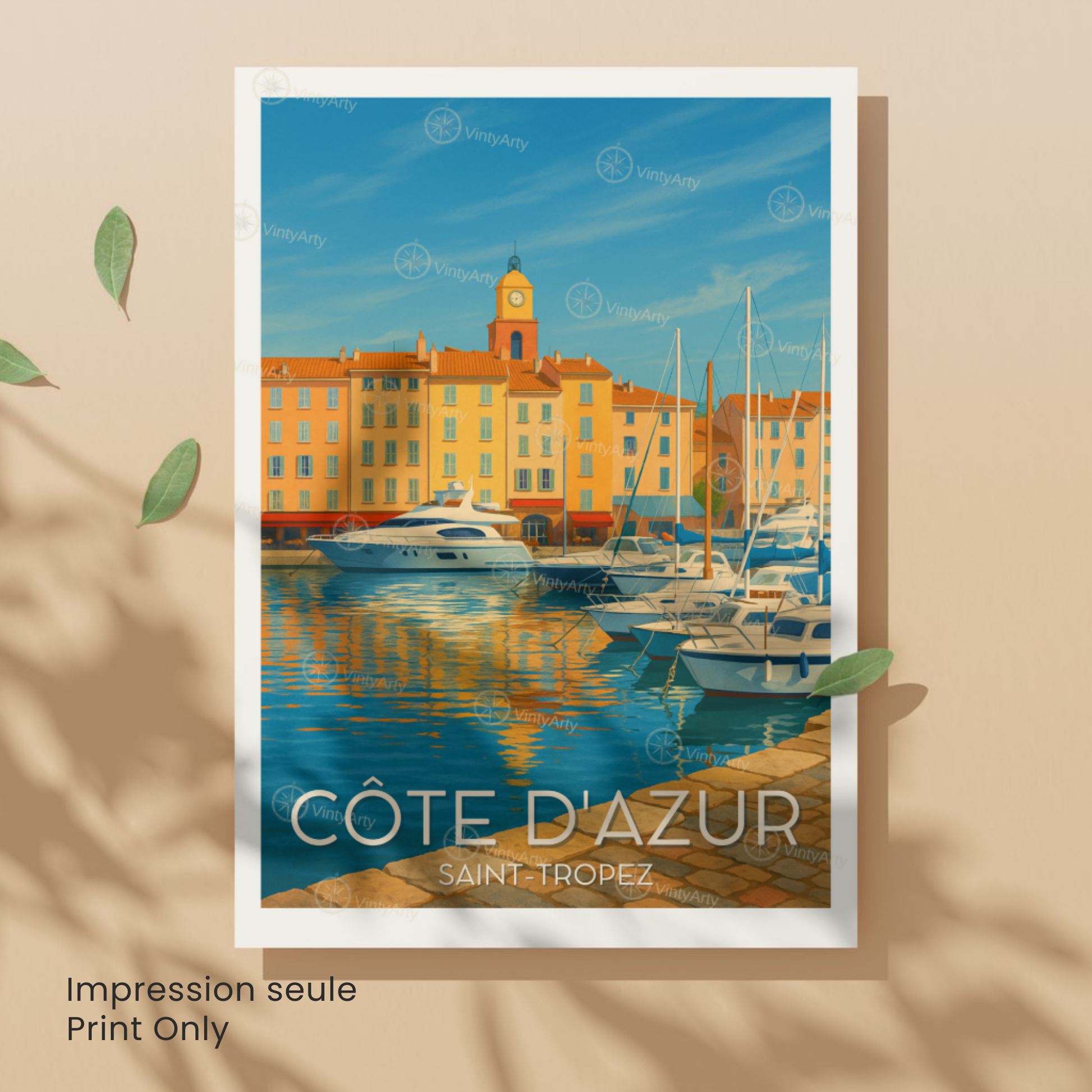 Affiche Côte d’Azur | Impression de voyage Côte d’Azur | Affiche France