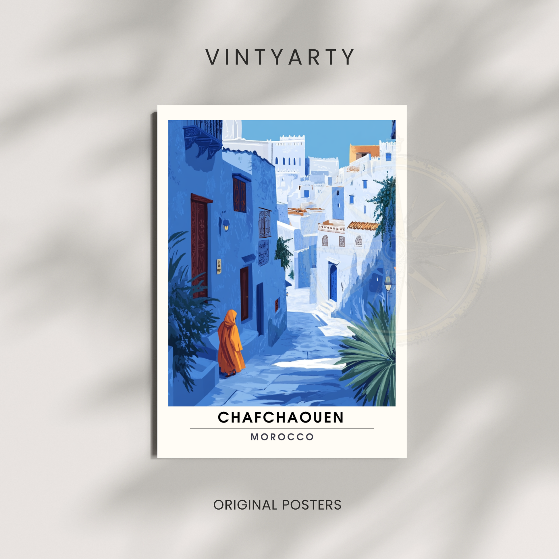 Affiche Chefchaouen | Poster Murale Maroc | Affiche Maroc