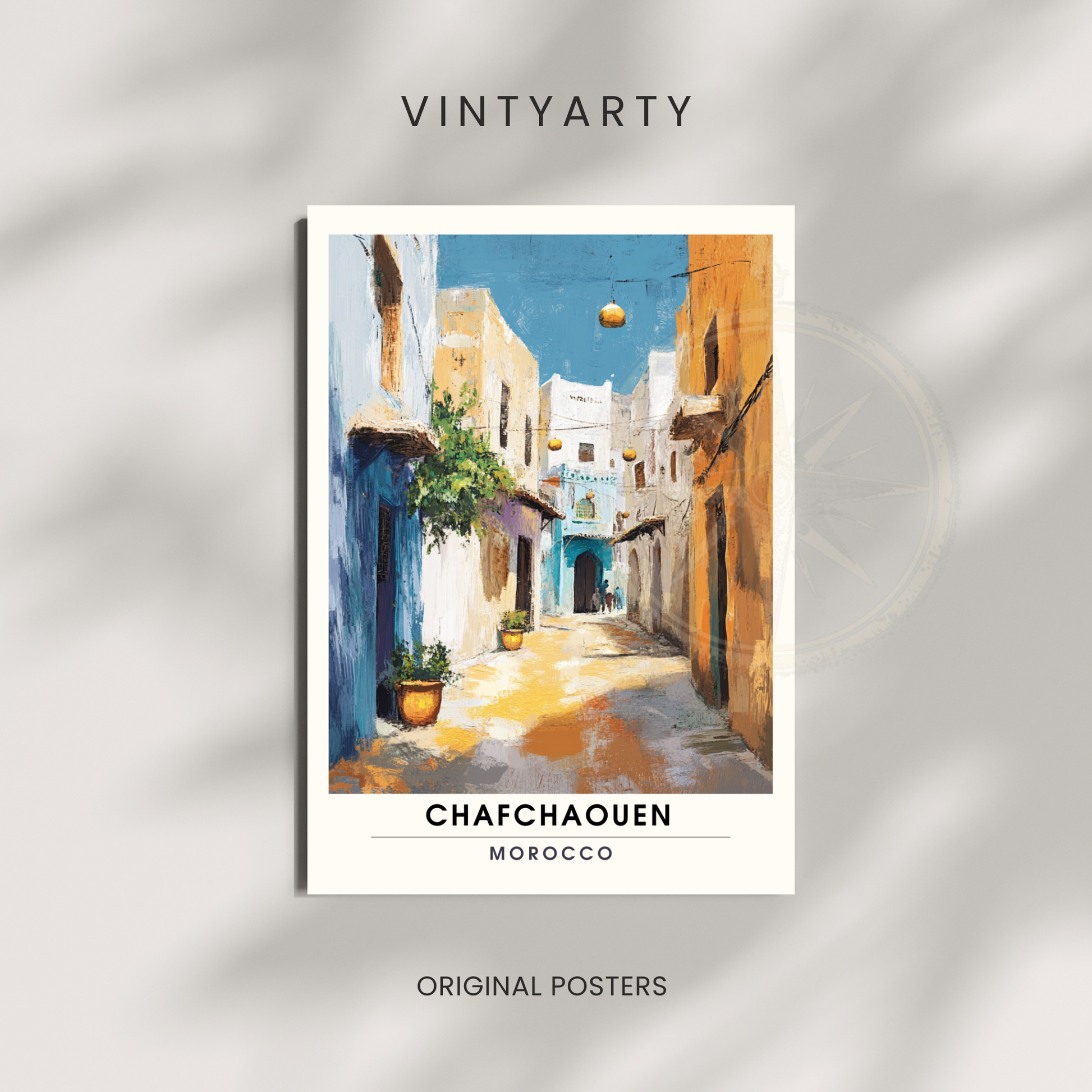 Affiche Chefchaouen | Poster décoratif Maroc | Affiche Maroc
