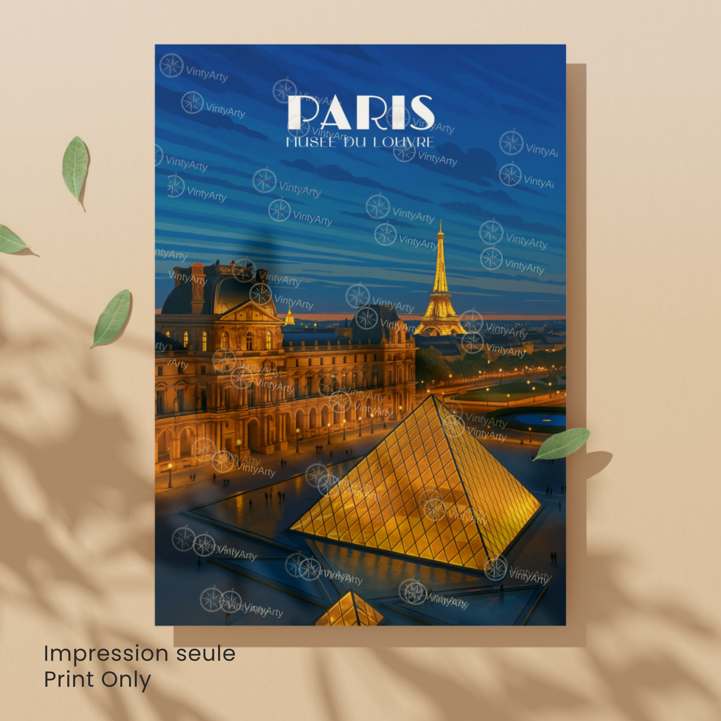 Affiche Paris | Poster Musée du Louvre | Affiche France