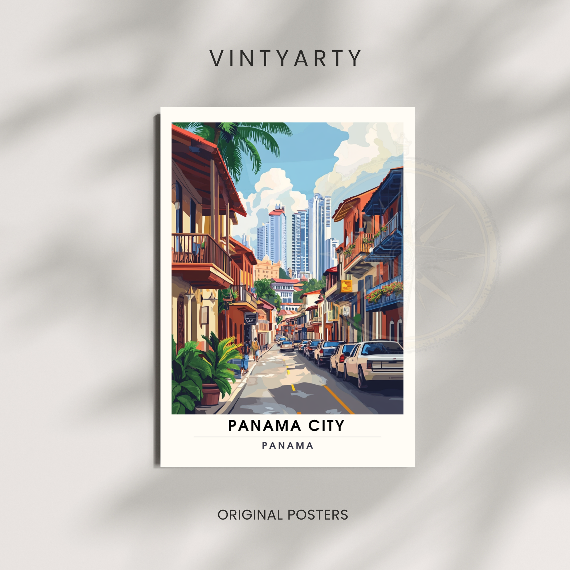 Affiche Ville de Panama | Poster décoratif Panama | Affiche Panama