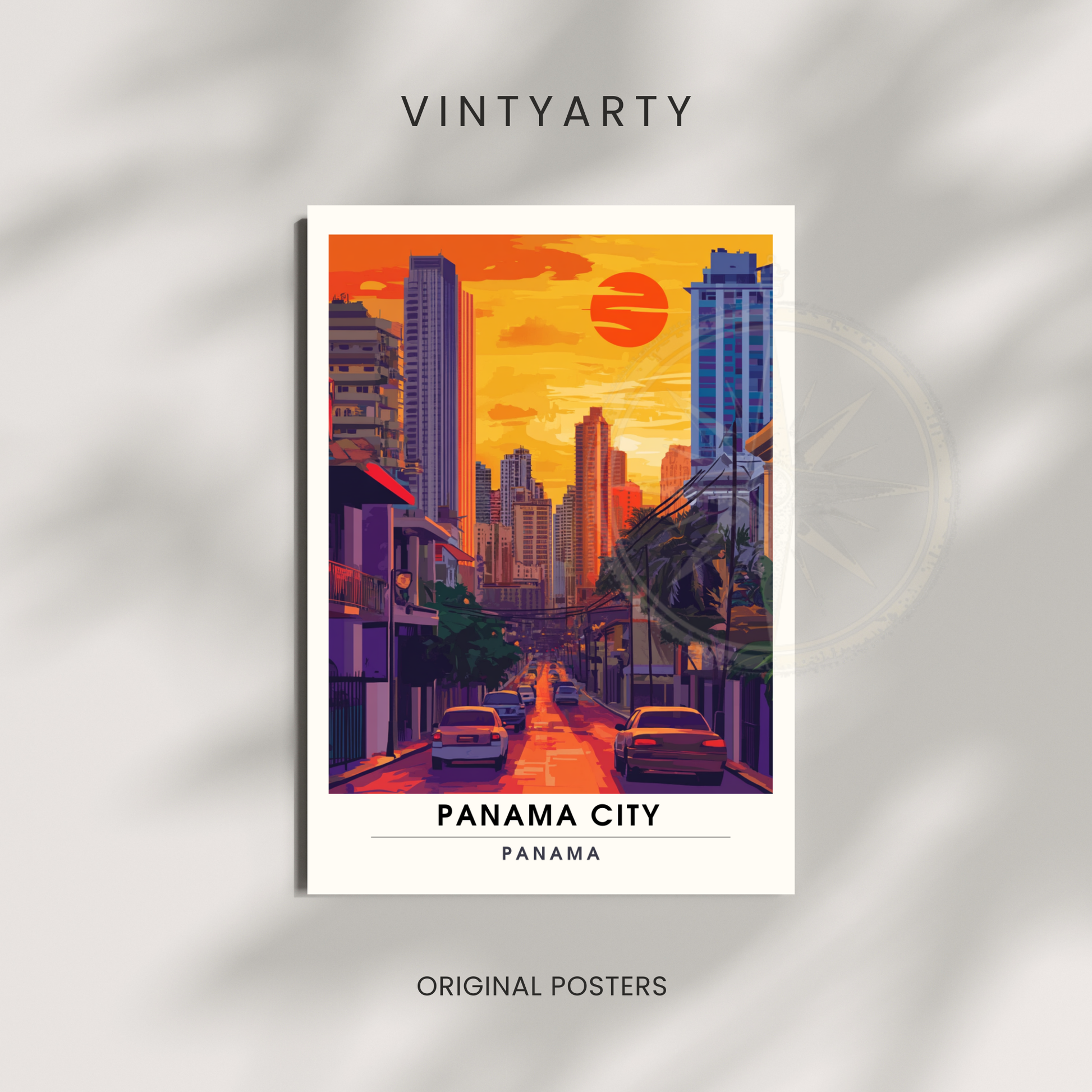 Affiche Ville de Panama | Poster de voyage Panama | Affiche Panama