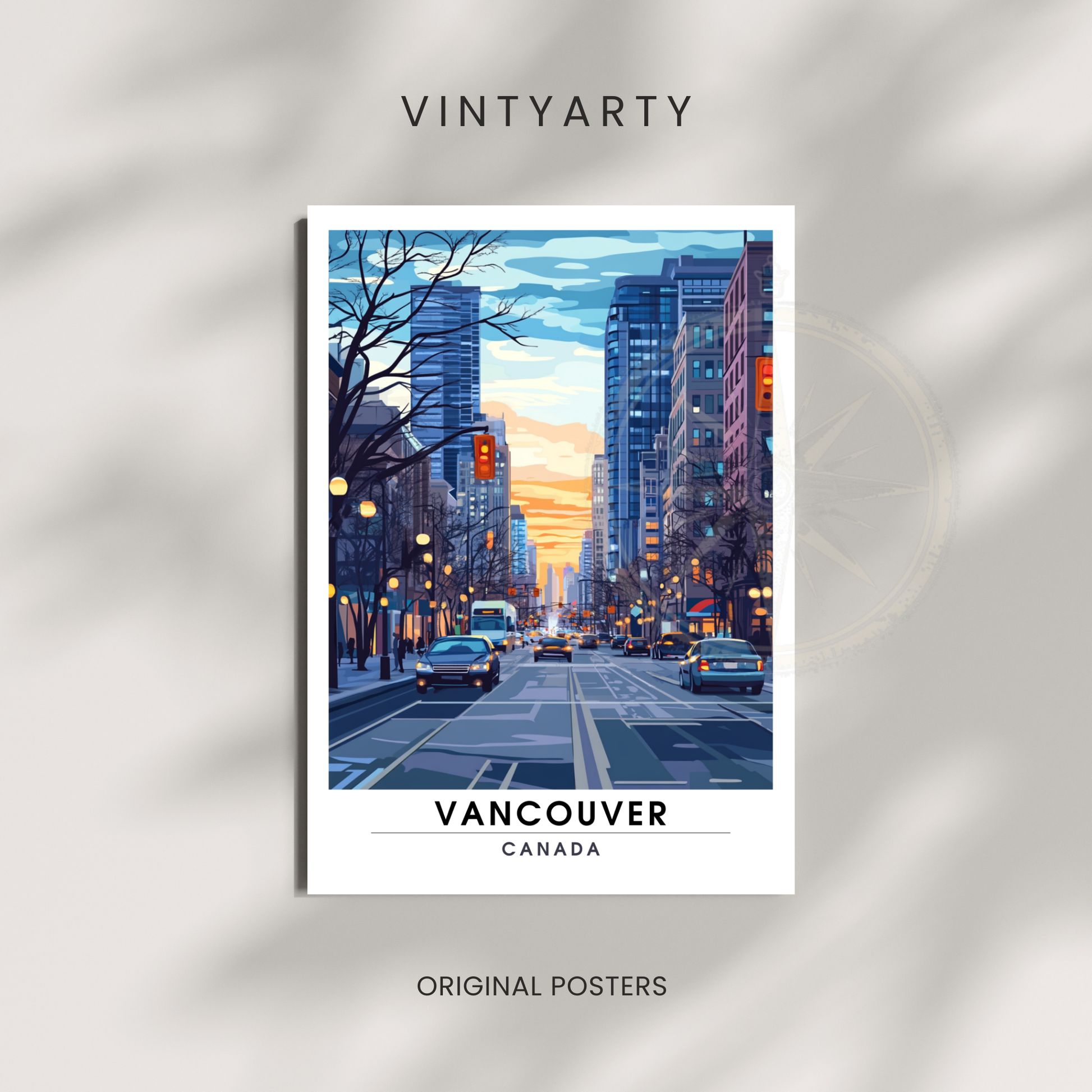 Affiche Vancouver | Poster décoratif Canada | Affiche Canada