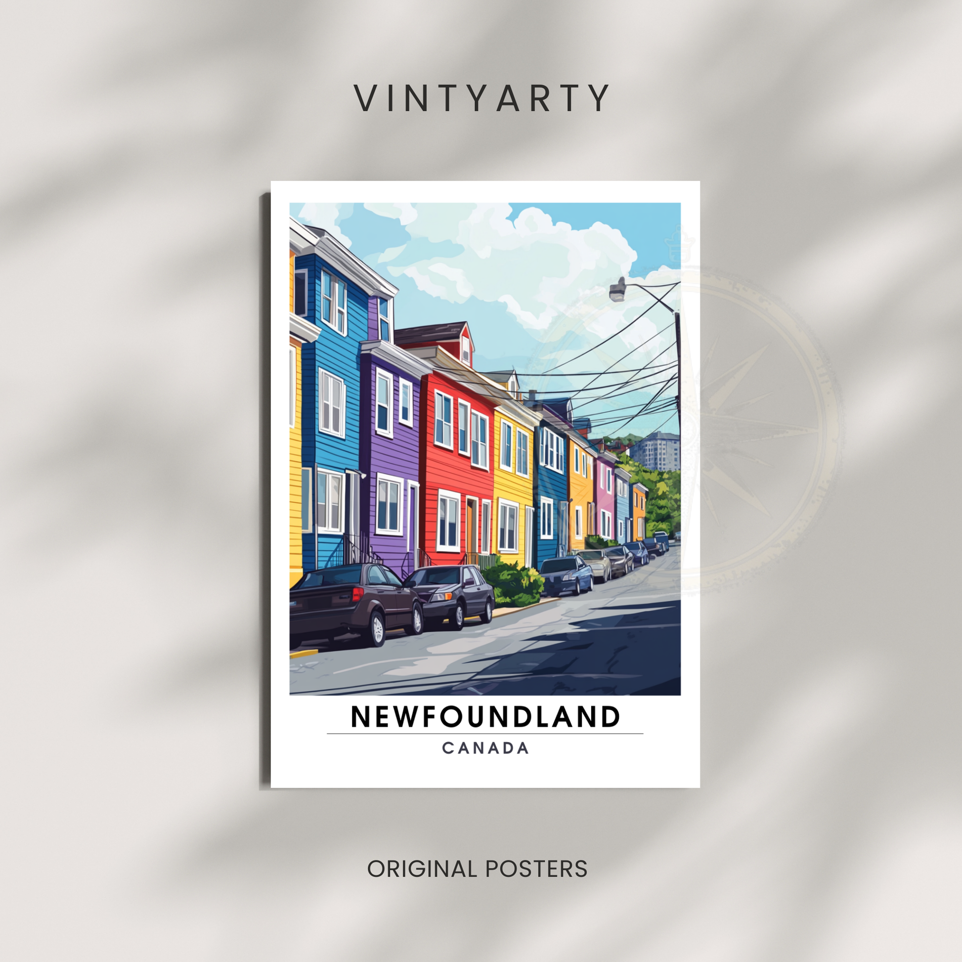 Affiche Terre Neuve | Poster décoratif Canada | Affiche Canada