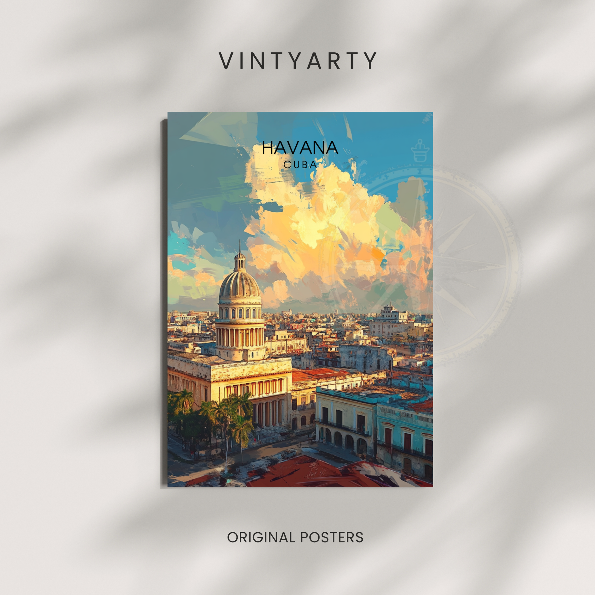 Affiche Havana | Art Murale Cuba | Affiche Cuba