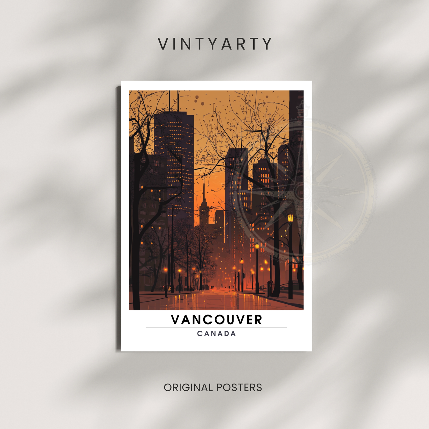 Affiche Vancouver | Impression de voyage Canada | Affiche Canada