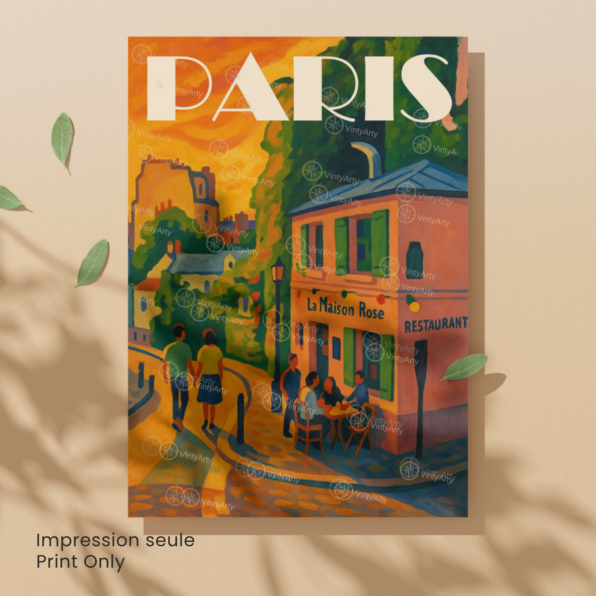 Affiche Paris | Impression décoratif Montmartre - Sacré Cœur | Affiche France