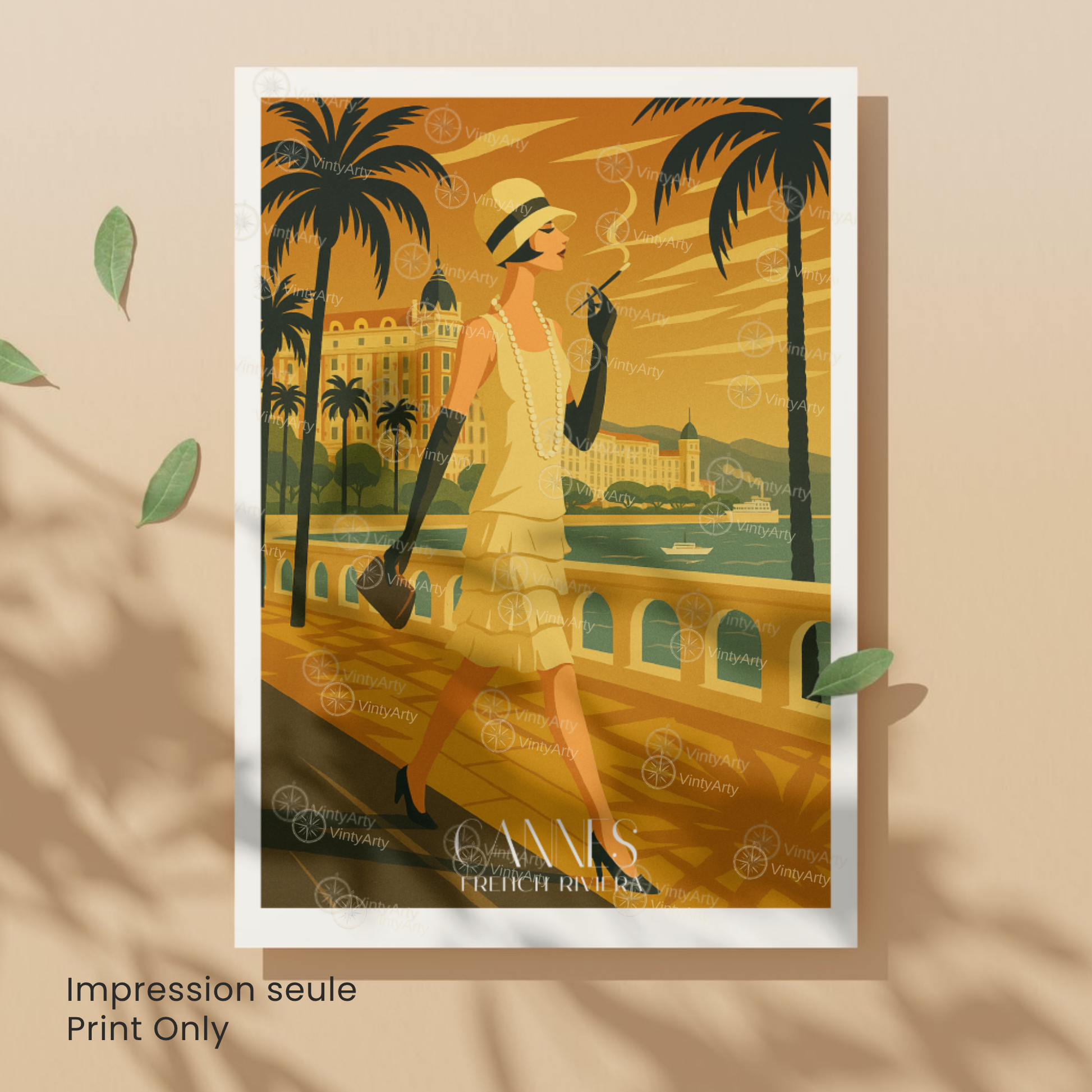 Affiche Cannes | Impression murale French Riviera | Affiche France