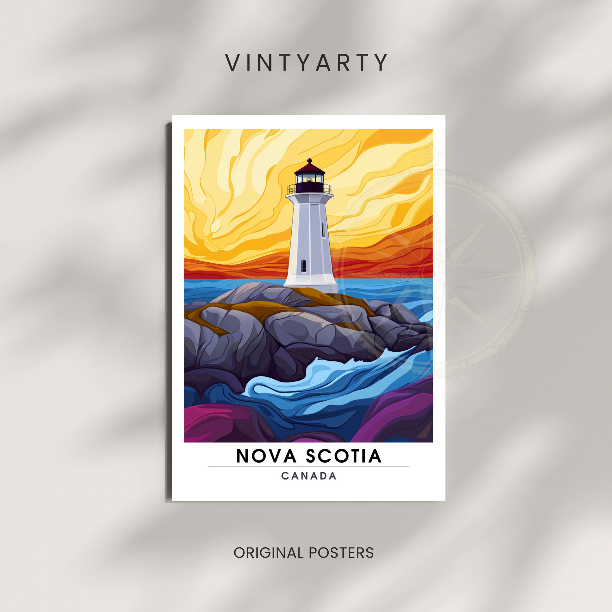 Affiche Nouvelle Écosse | Impression de voyage Canada | Affiche Canada