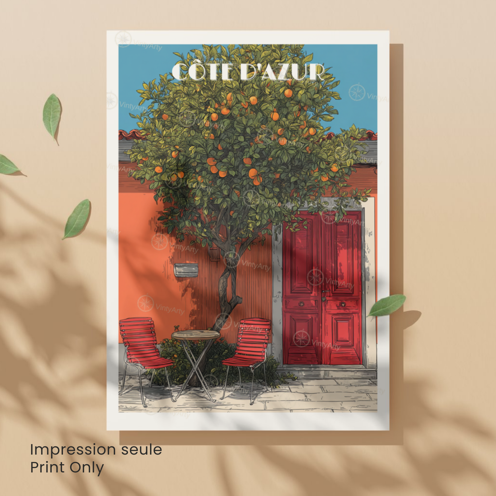 Affiche Côte d’Azur | Poster mural Côte d’Azur | Affiche France