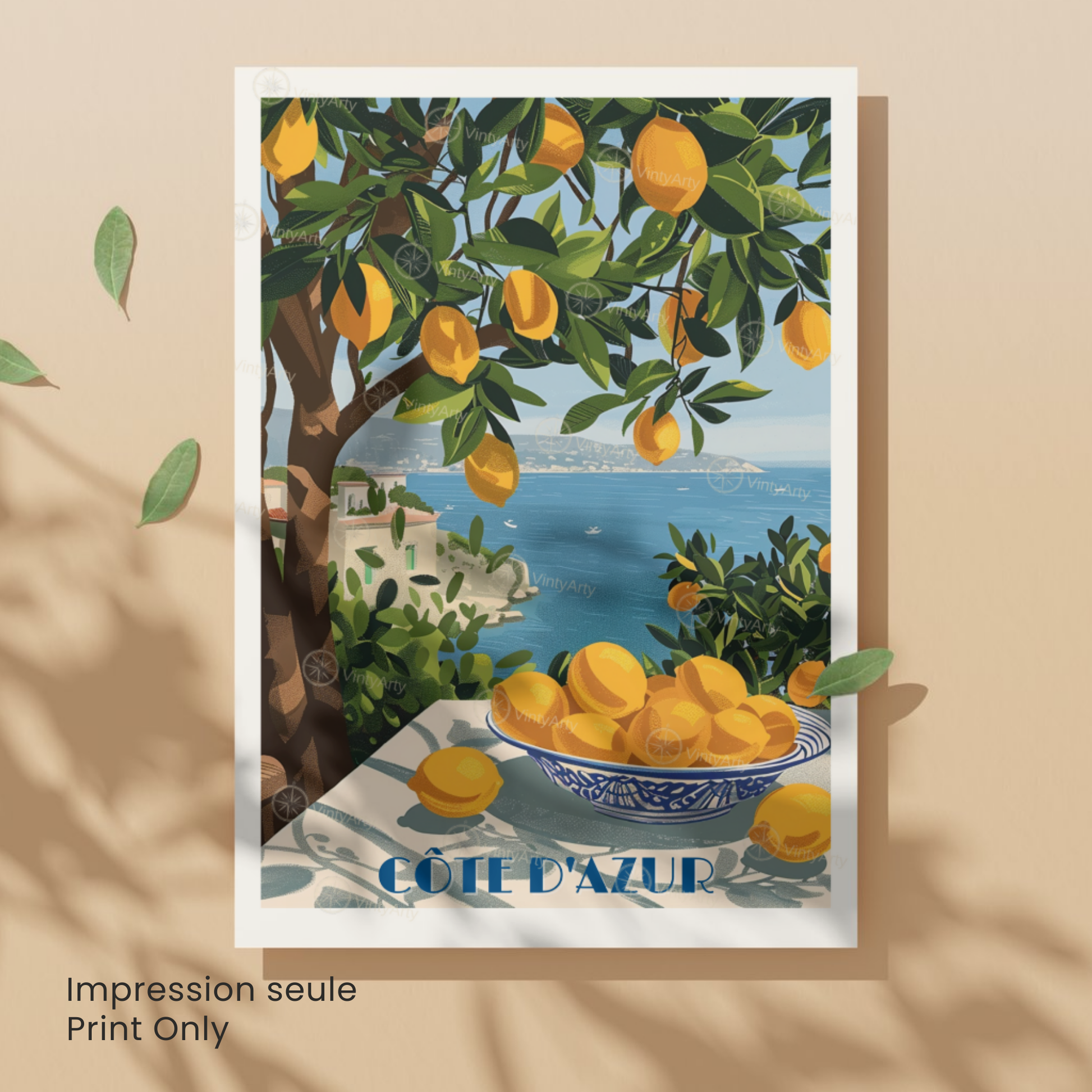 Affiche Côte d’Azur | Poster déco Côte d’Azur | Affiche France