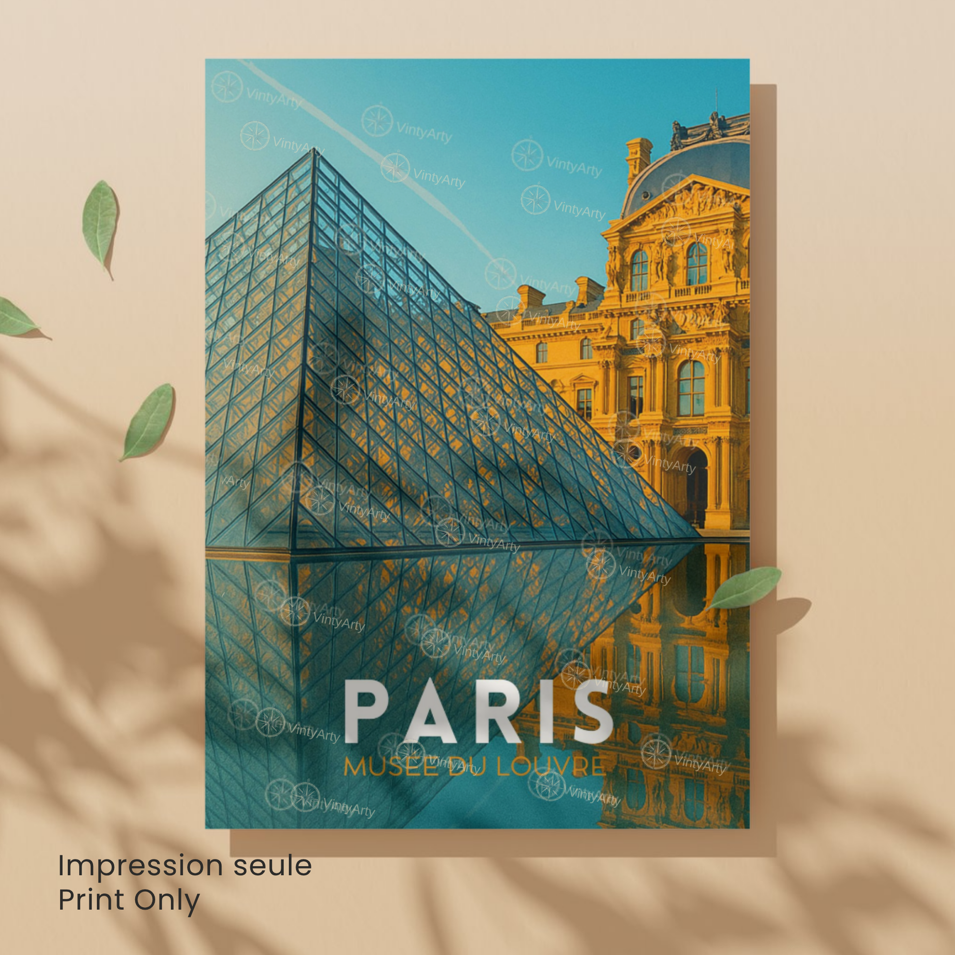 Affiche Paris | Impression Art Musée du Louvre  | Affiche France