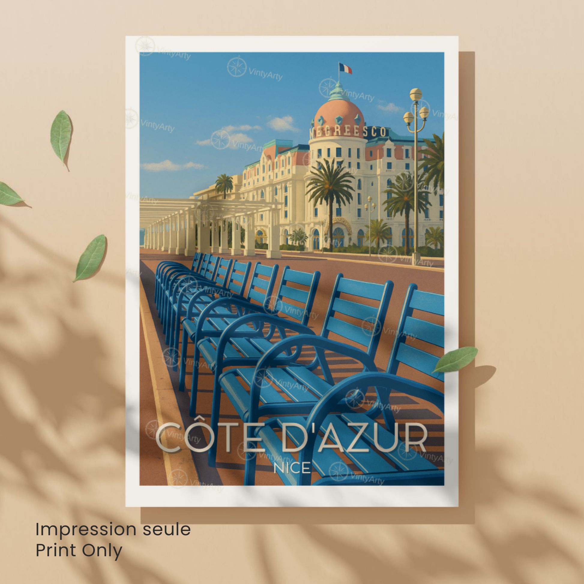 Affiche Côte d’Azur | Impression Artistique Côte d’Azur | Affiche France