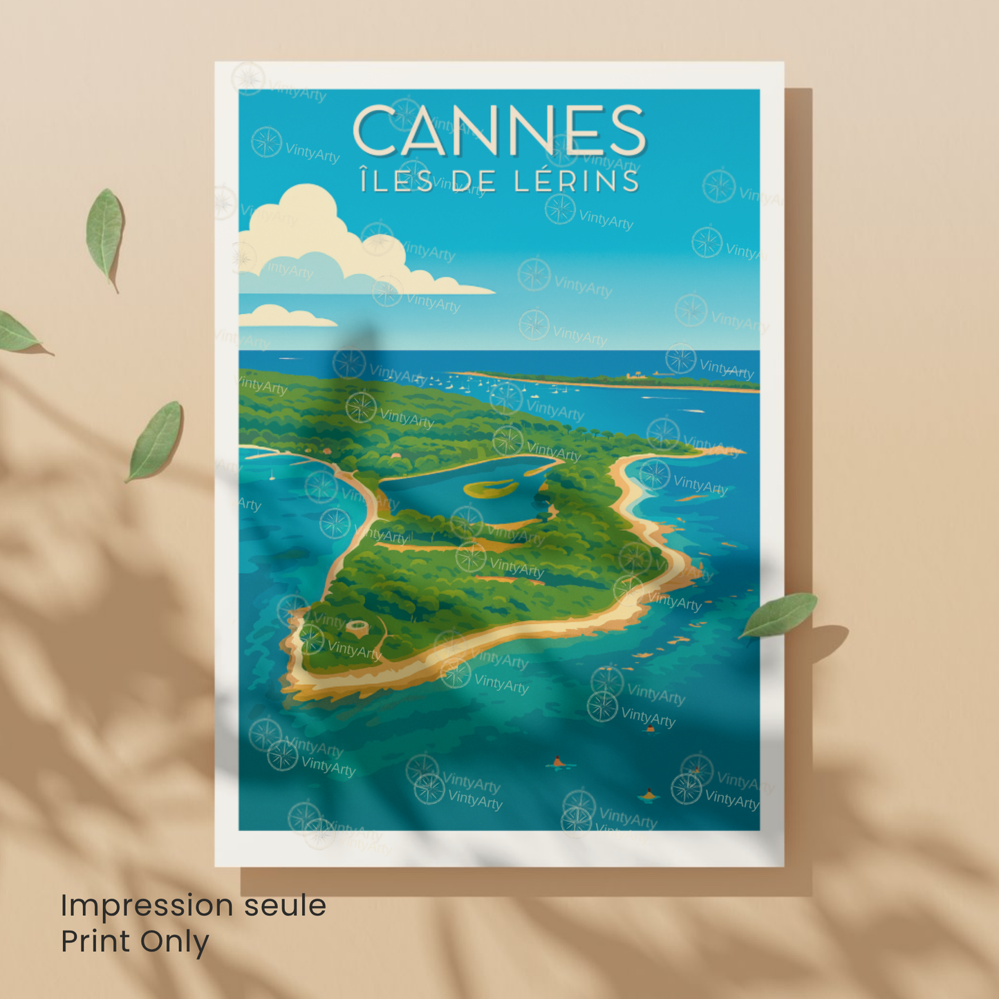 Affiche Cannes | Poster Îles de Lérins | Affiche France