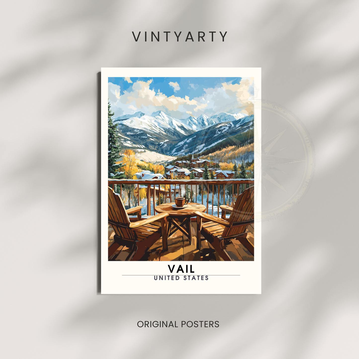 Affiche de voyage Vail, USA | Poster Vail | Affiche Ski | Colorado