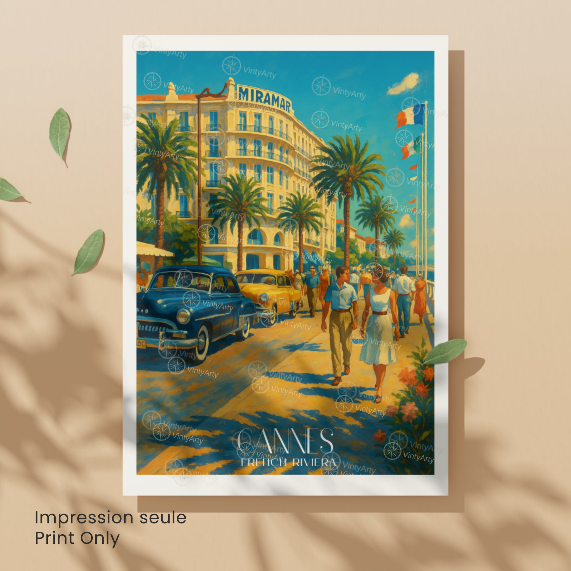 Affiche Cannes | Poster déco French Riviera | Affiche France