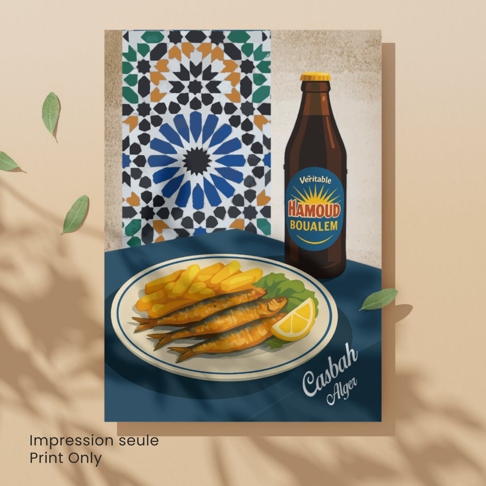 Affiche Alger | Poster déco Casbah | Affiche Algérie