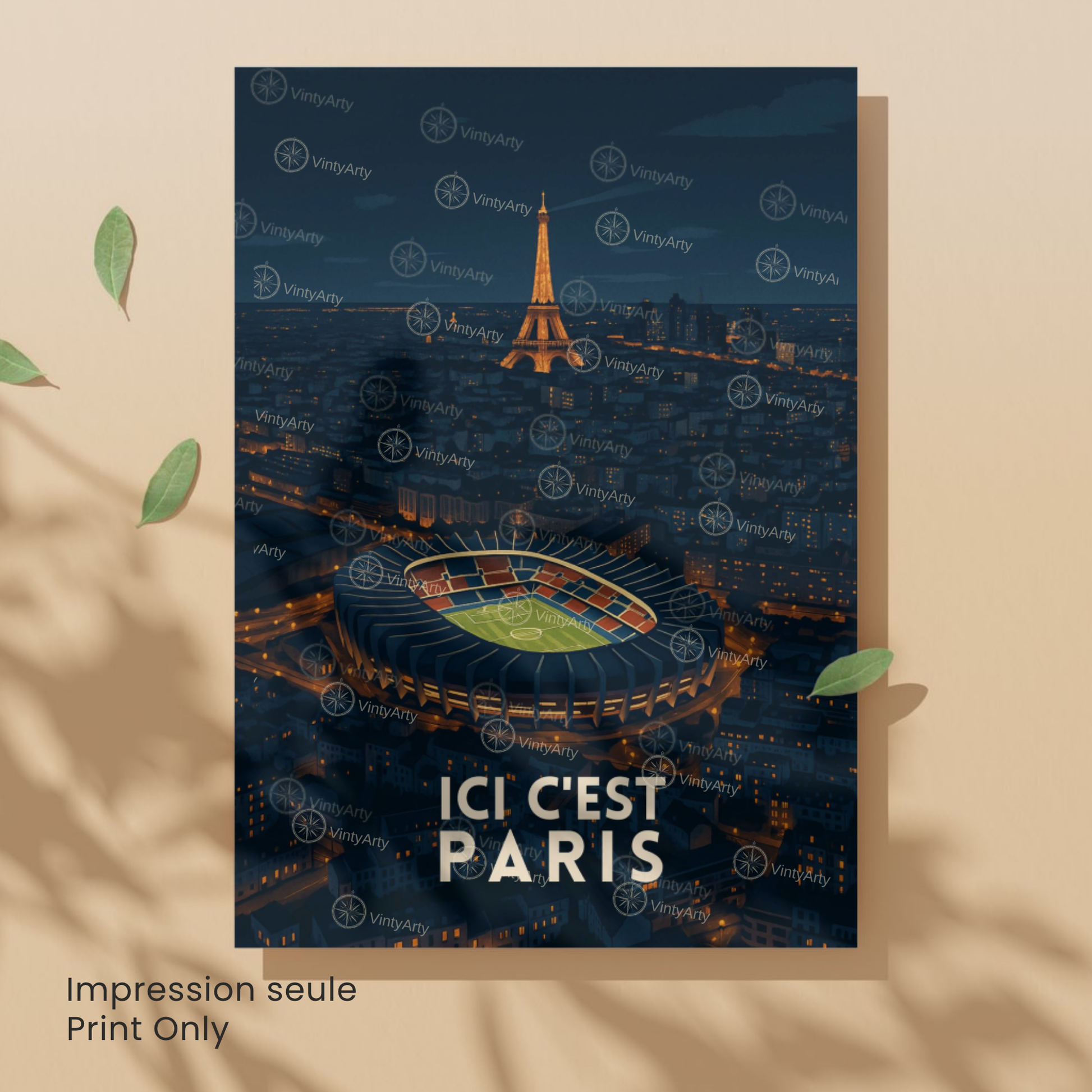 Affiche Paris | Poster de voyage Tour Eiffel | Affiche France
