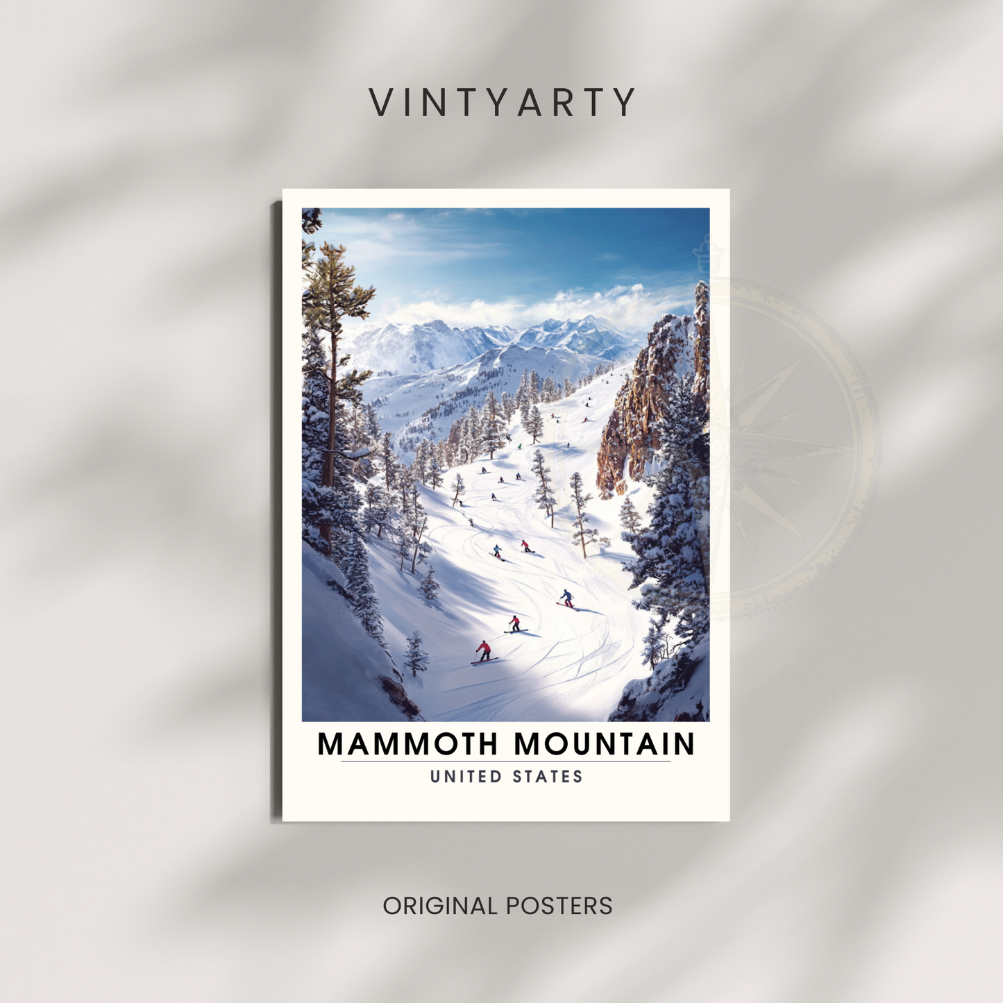 Affiche Mammoth Mountain, USA | poster Mammoth Mountain | Affiche Ski | Sierra Nevada (Copie)