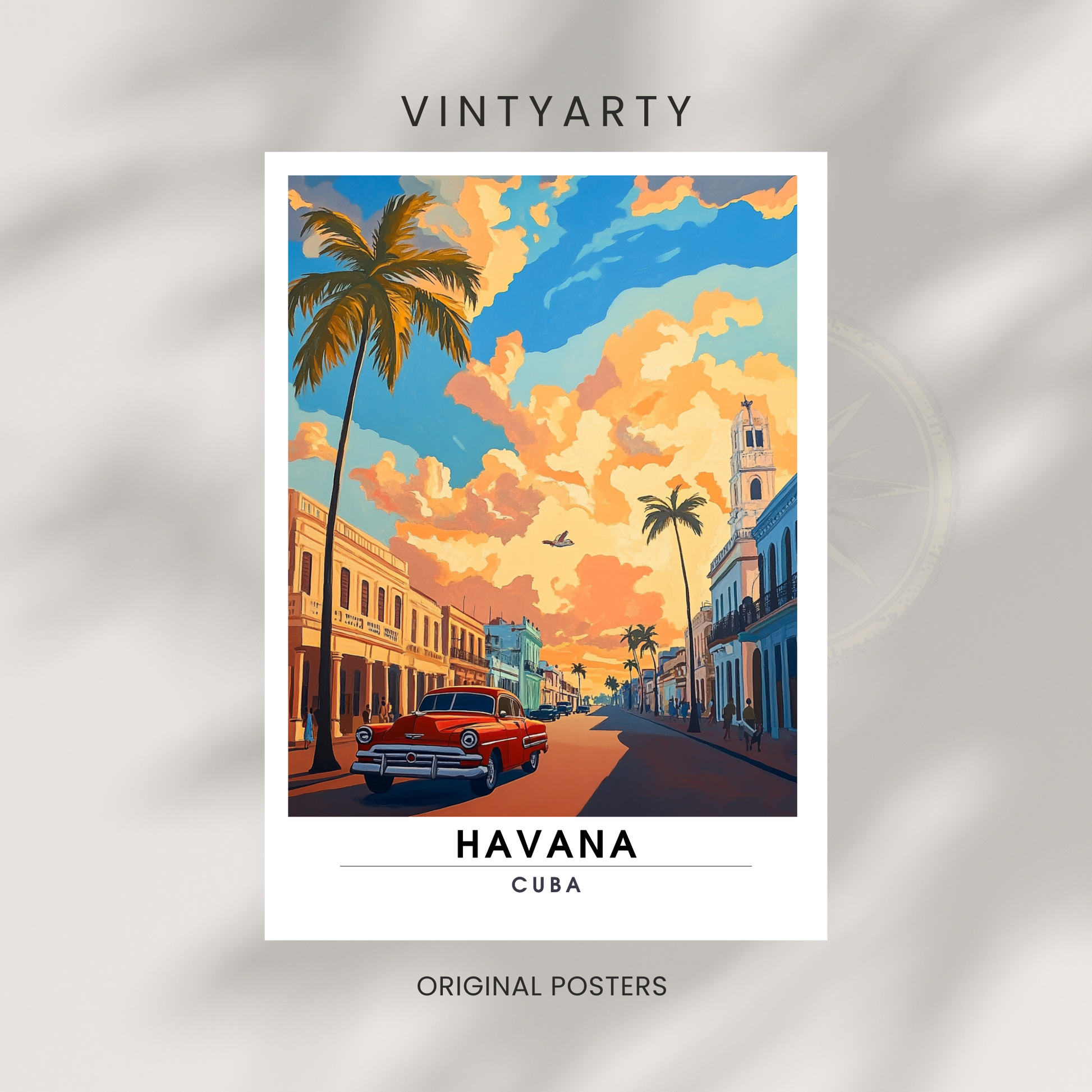 Affiche Havana | Poster de voyage Cuba | Affiche Cuba