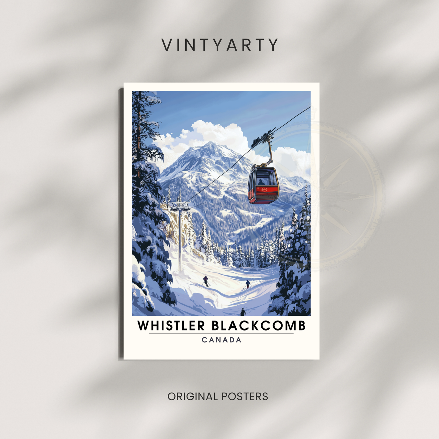 Affiche Whistler Blackcomb, Canada | Poster Whistler Blackcomb | Affiche Ski