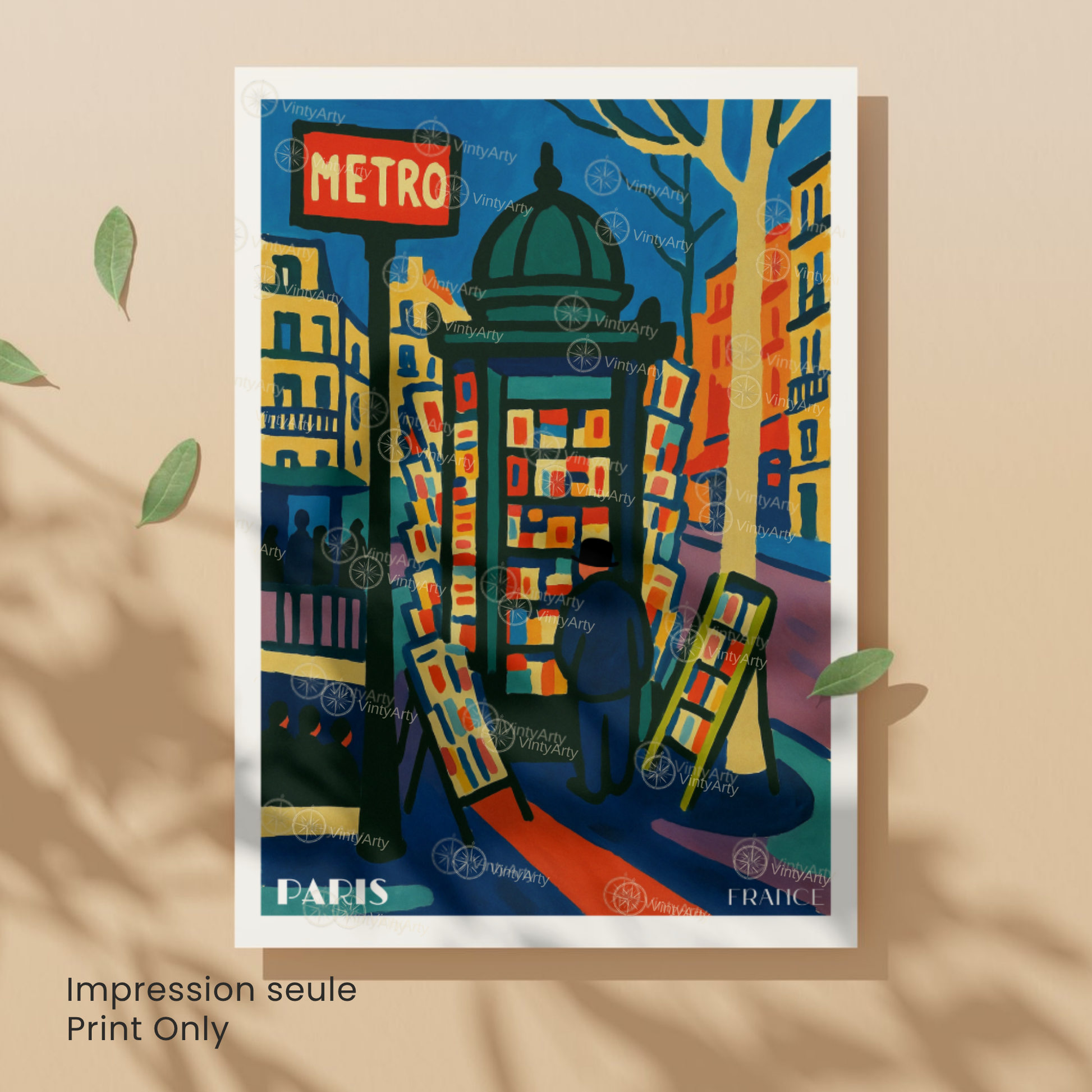 Affiche Paris | Poster décoratif Métro | Affiche France