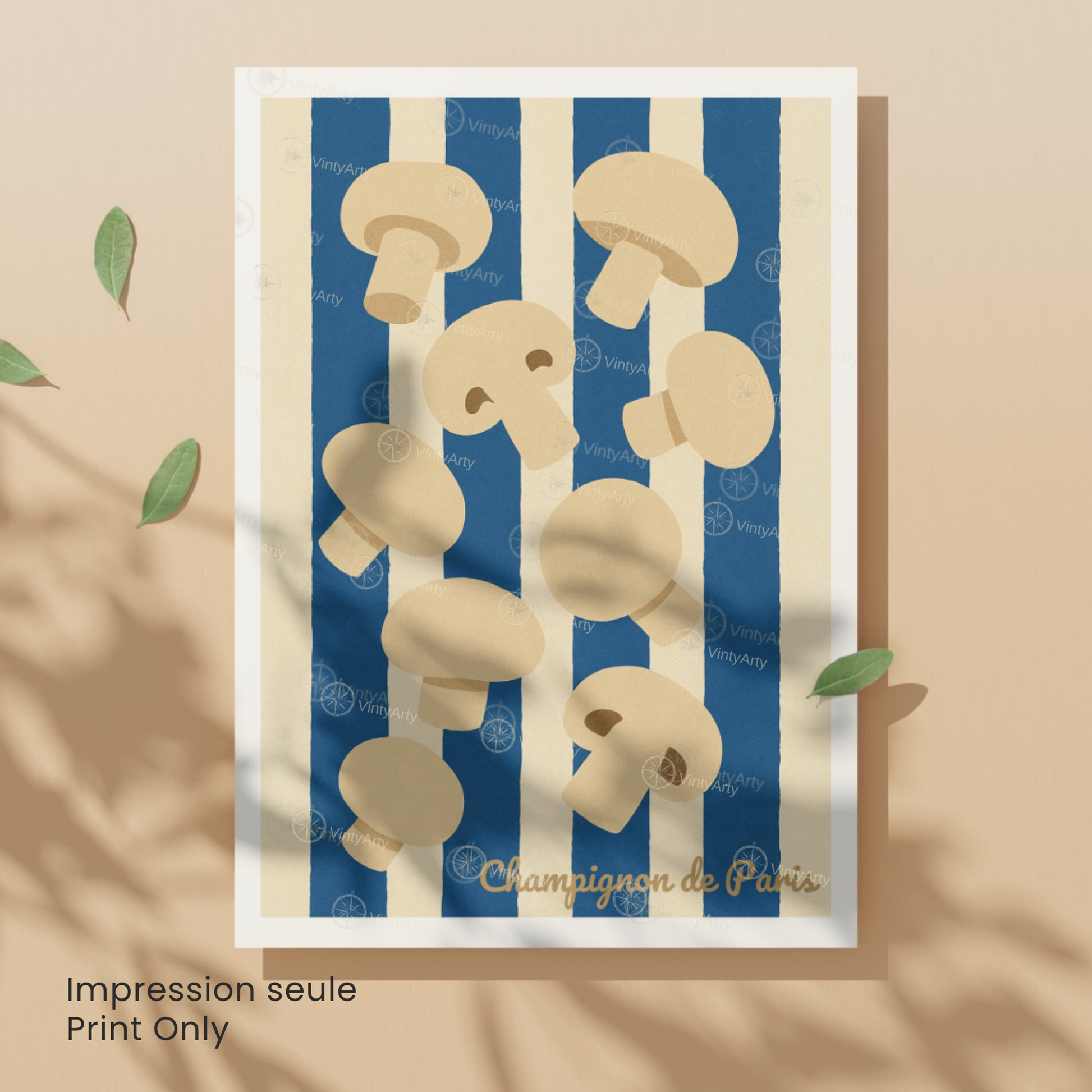 Affiche Paris | Poster champignon | Affiche France