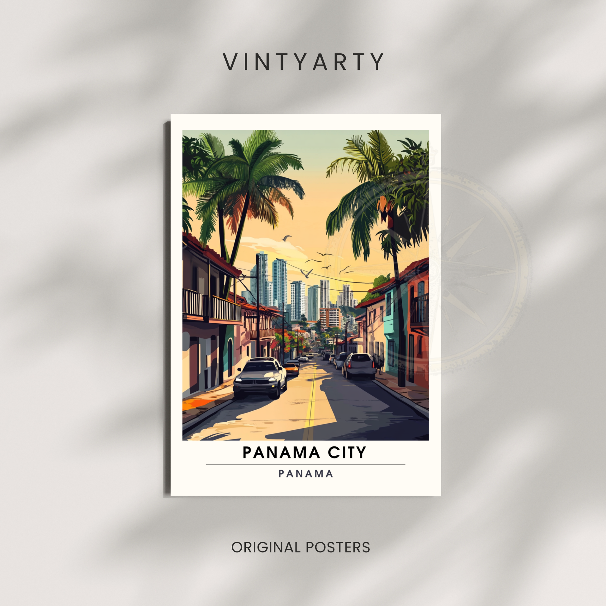 Affiche Ville de Panama | Impression de voyage Panama | Affiche Panama