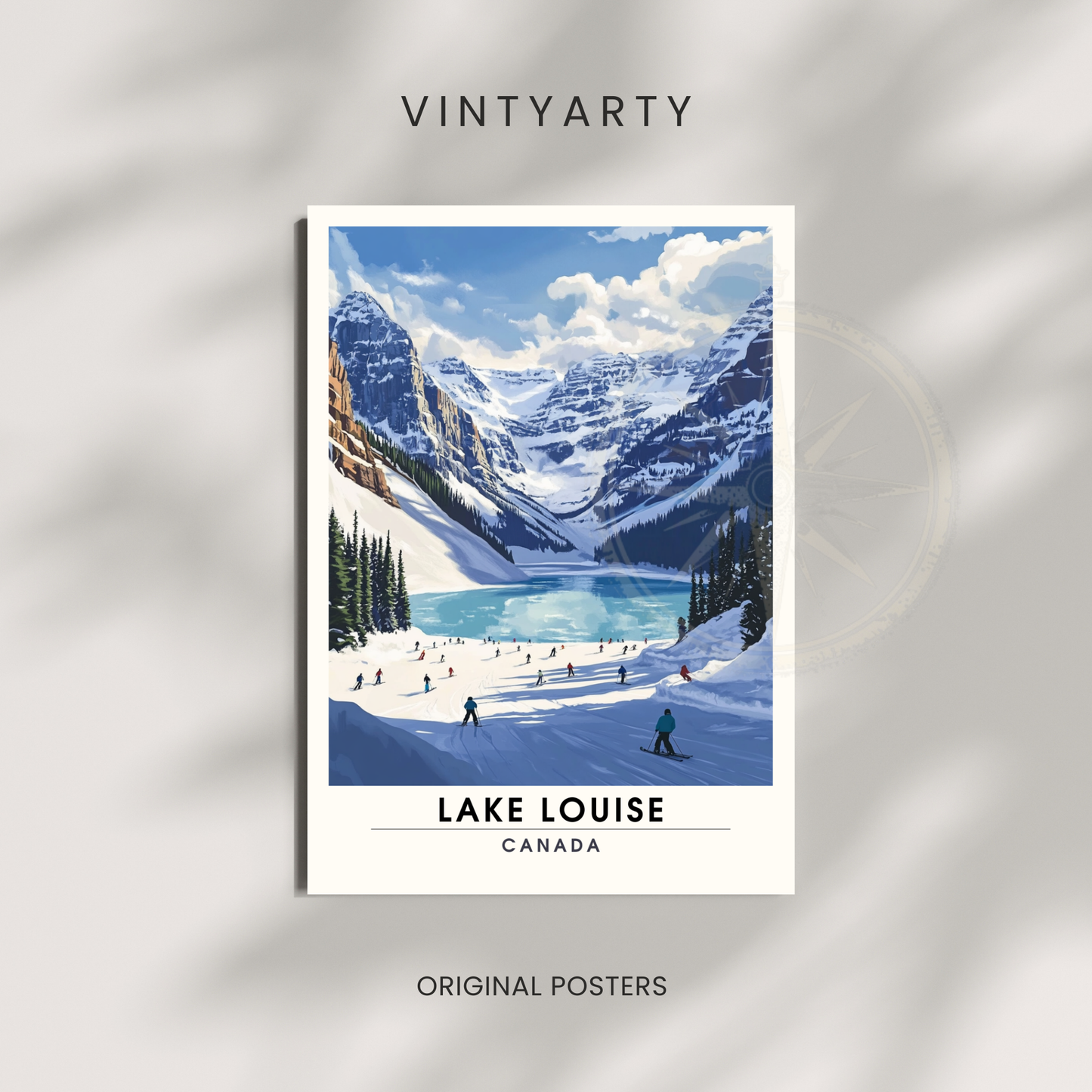 Affiche Lake Louise, Canada | impression Lake Louise | Affiche Ski